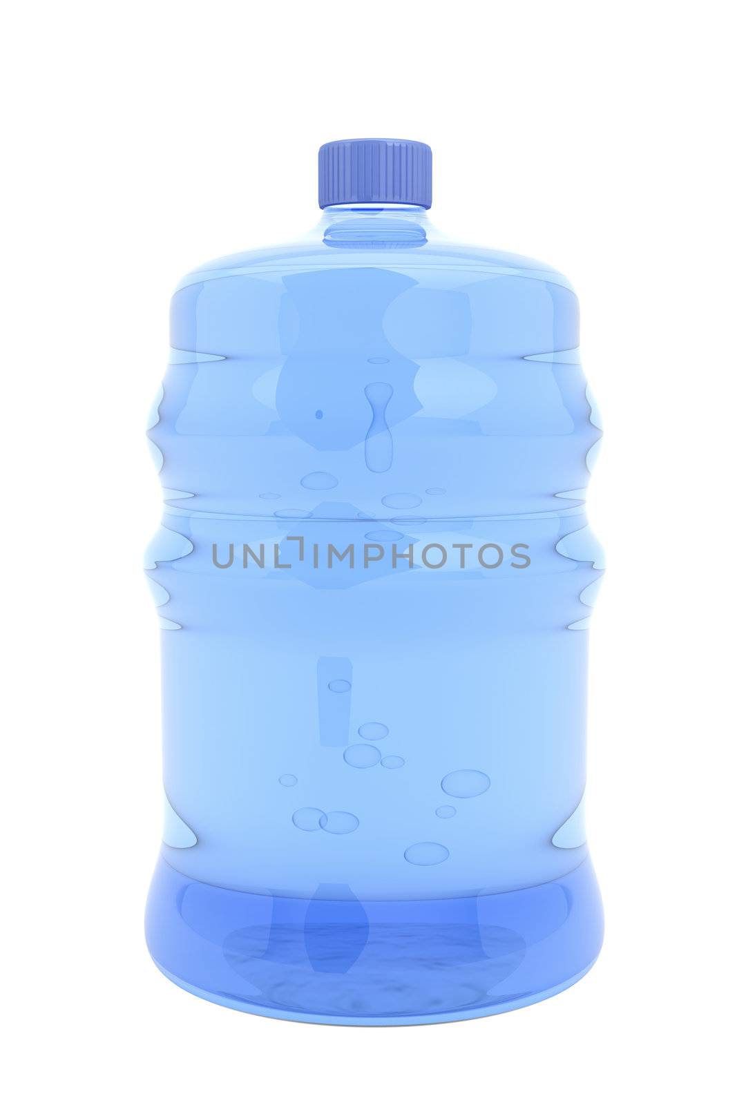 Big bottle of mineral water isolated on white