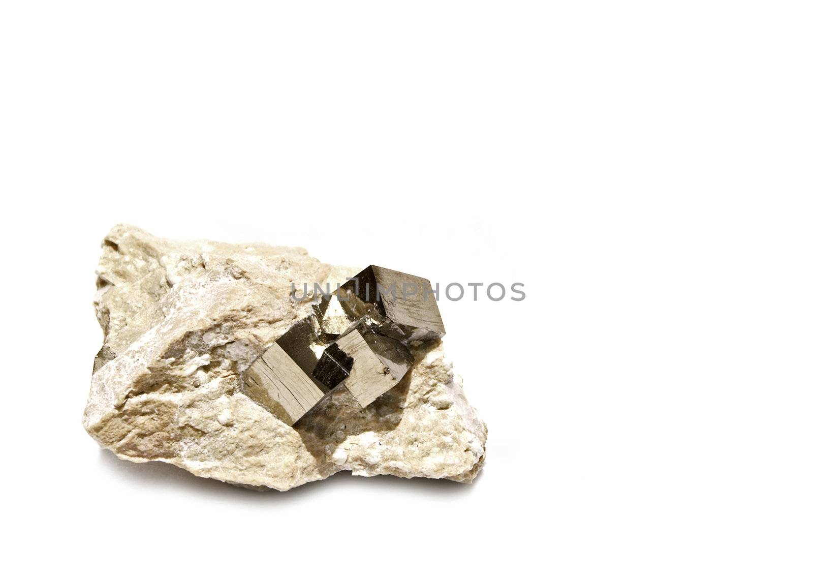 Pyrite Cubes in Matrix by 4dcrew