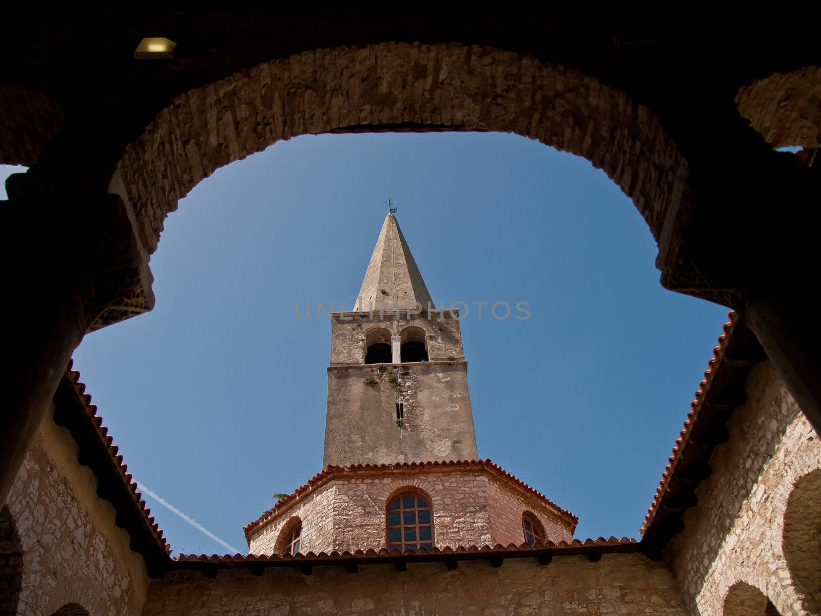 old roman basilica in city of Porec Croatia