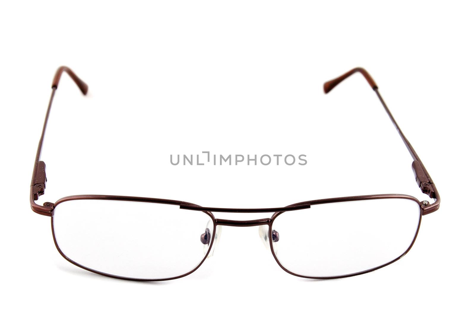 A pair of glasses isolated on a white background.
