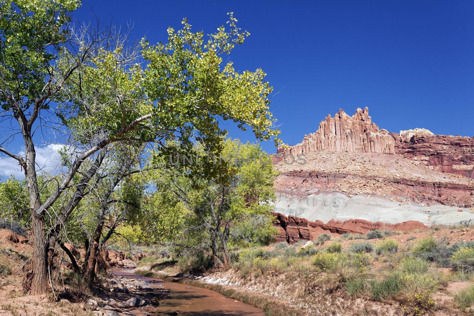 famous Castle rock in Capitol Reef National Park, Utah 