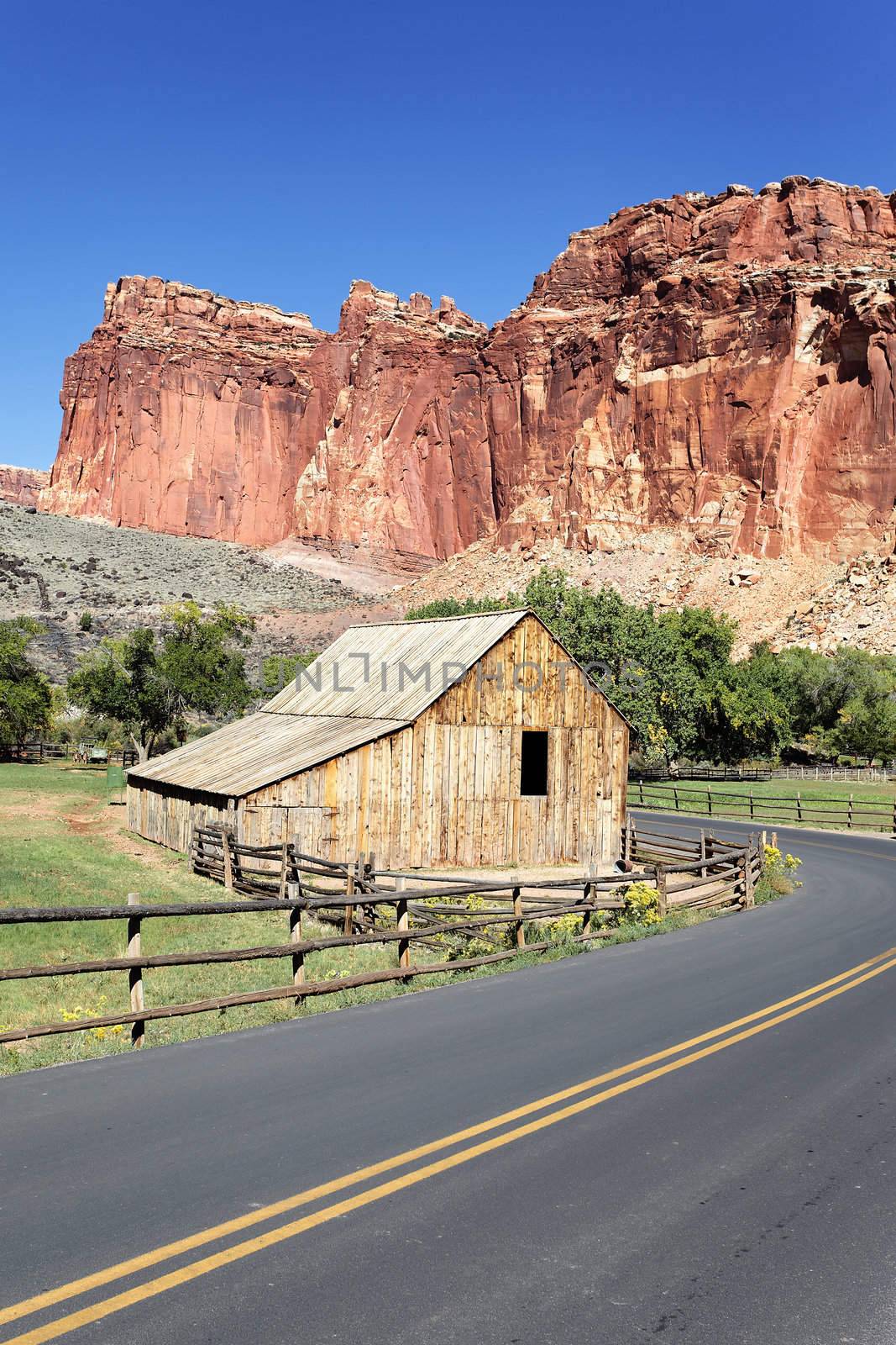 Gifford barn at the Fruita Oasis in Capitol Reef National Park, Utah 