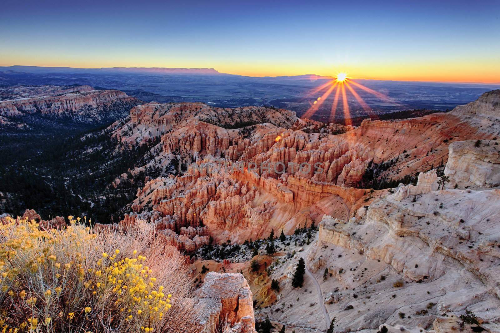 sunrise at Bryce Canyon National Park, Utah, USA 