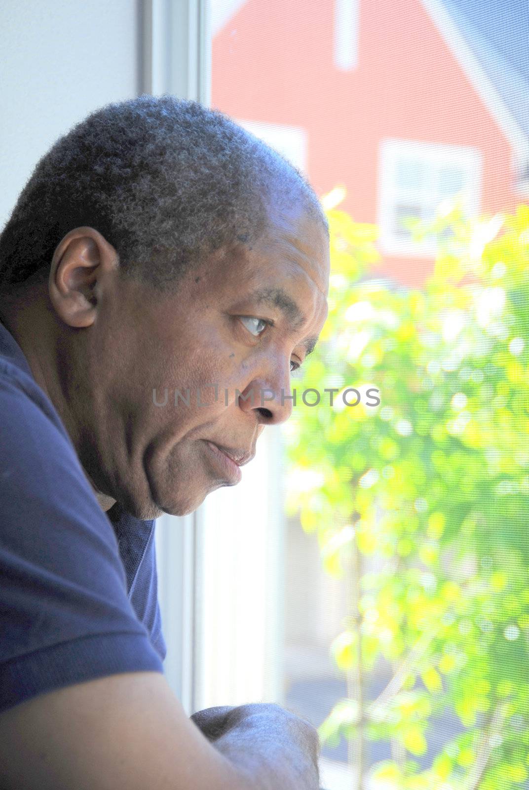 African American male expressions indoors.