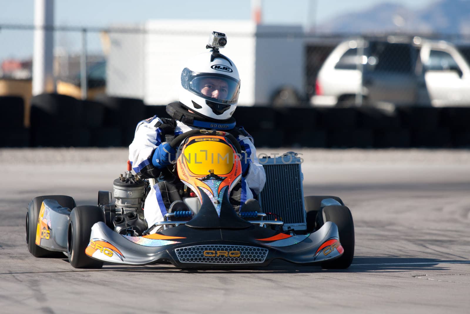 LAS VEGAS NEVADA - February 04: Go Kart race at the Las Vegas Speedway on May 12, 2008 in Las Vegas Nevada.