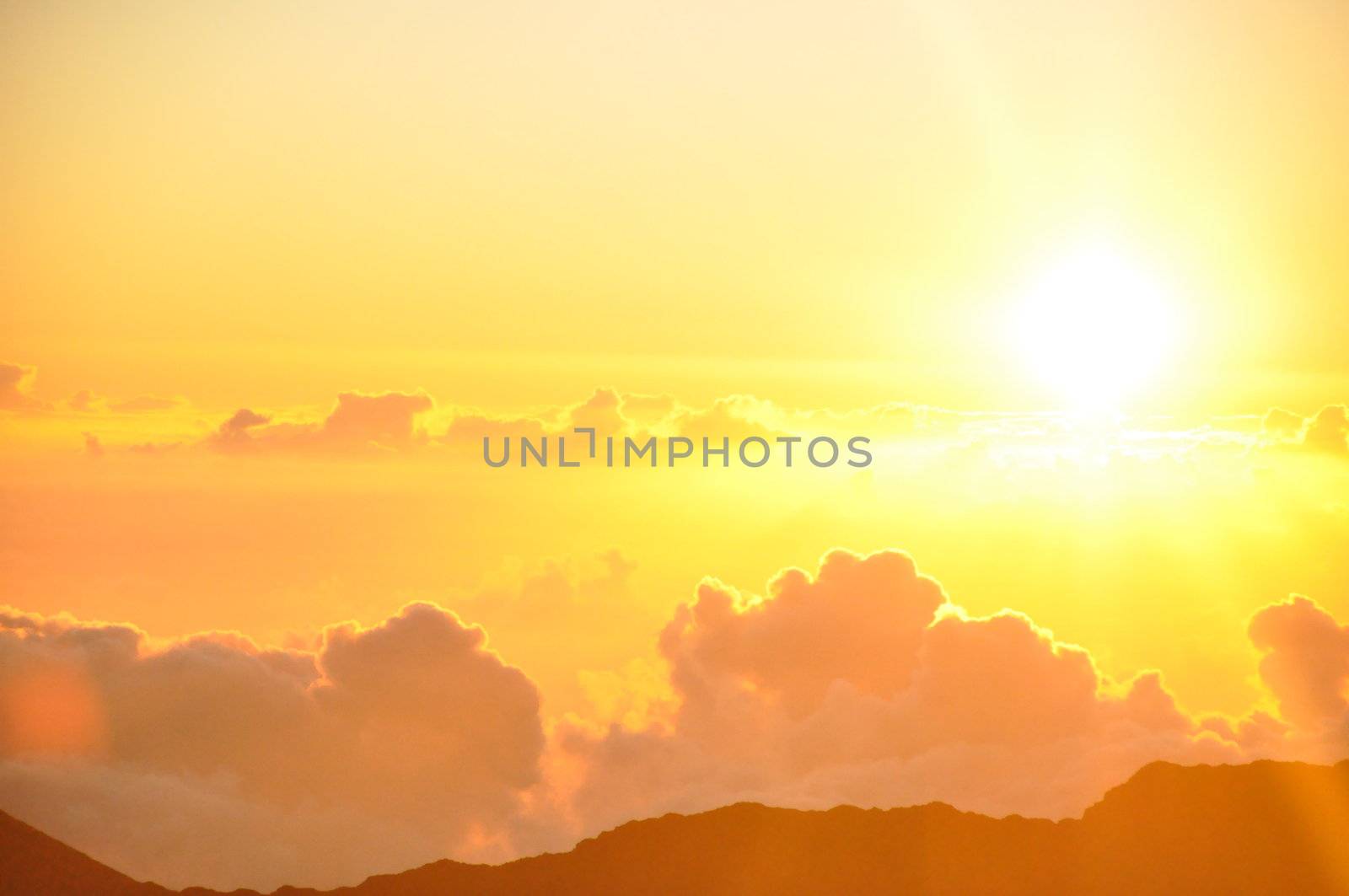 Sunrise from Haleakala Crater in Maui, Hawaii