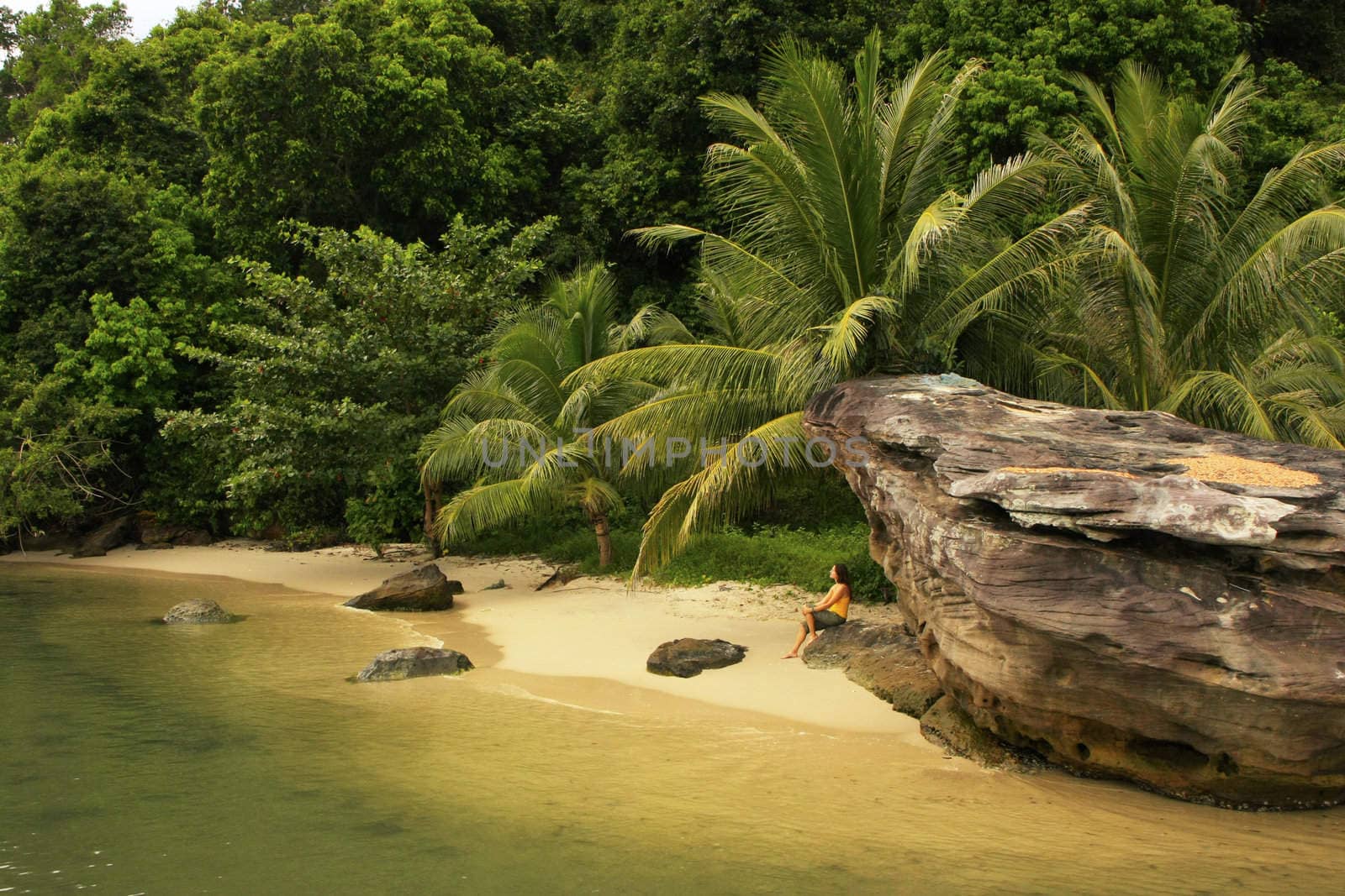 Small beach at Ream National Park, Cambodia, Southeast Asia