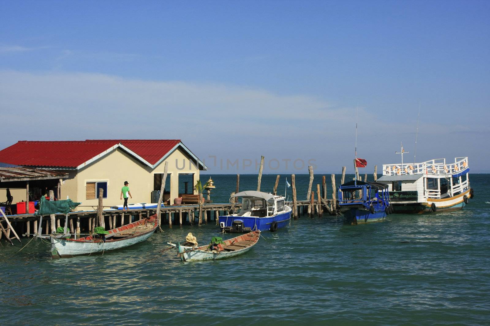 Jetty at Hoh Rong island, Cambodia, Southeast Asia