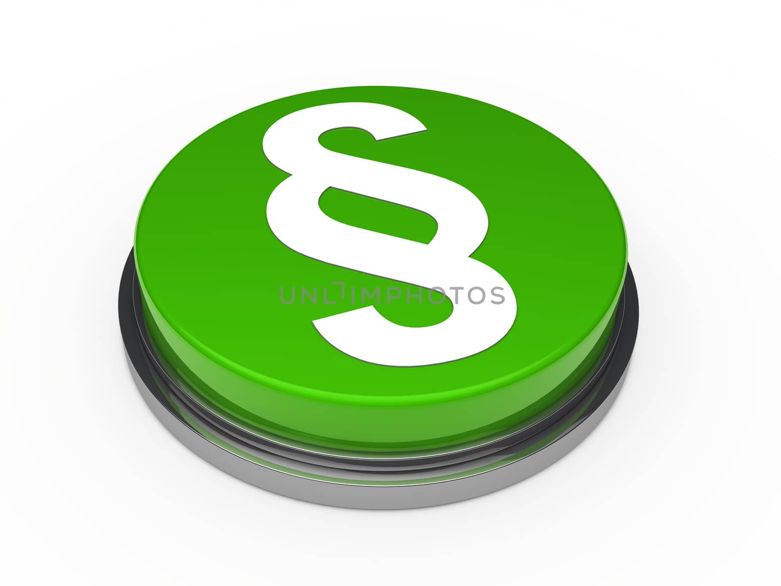 green chrome button with white paragraph symbol