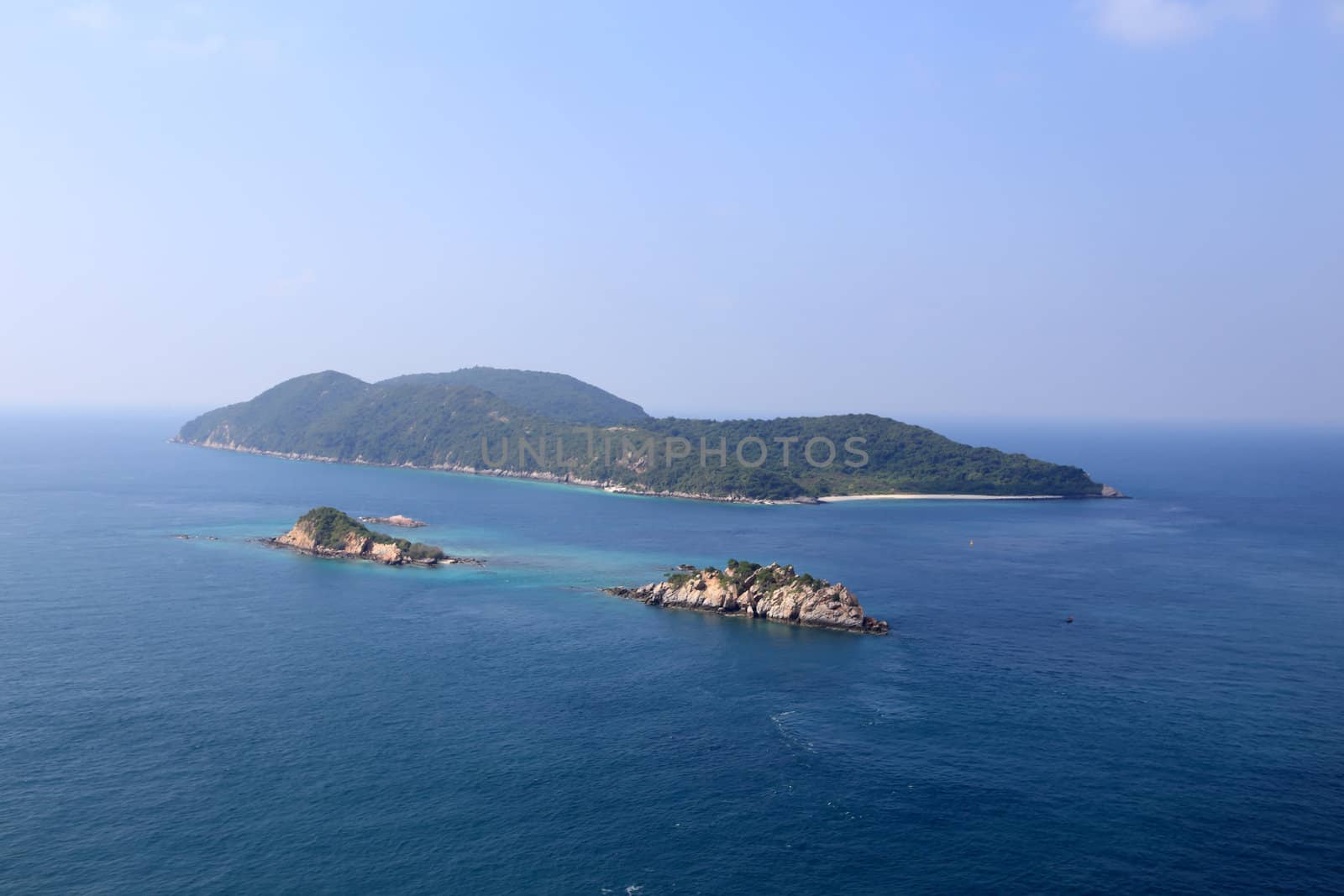 Beach In High Angle View, Amazing Seascape Of Thailand Famous Tourism Destination