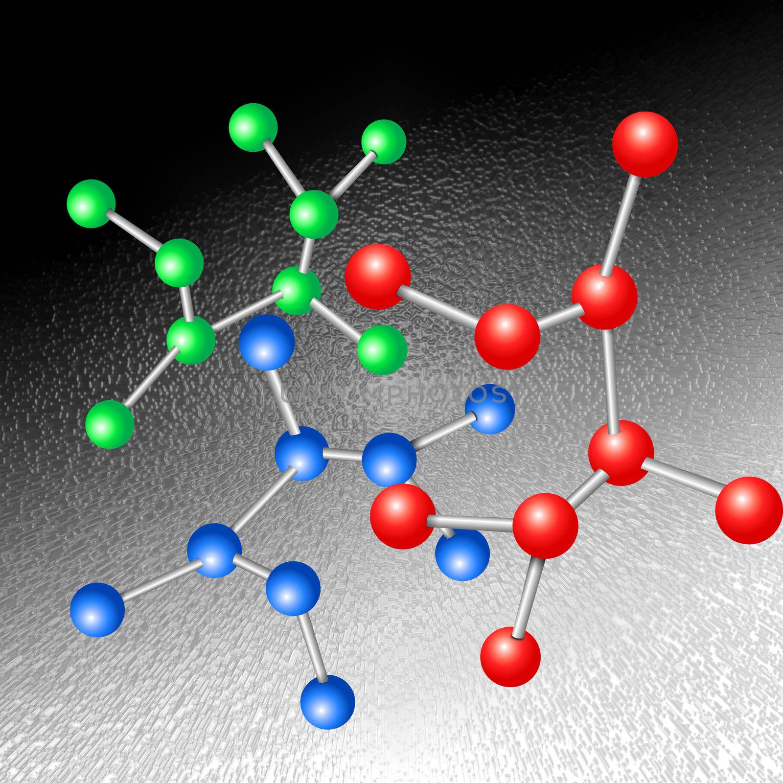 Illustration depicting molecular structure concept.