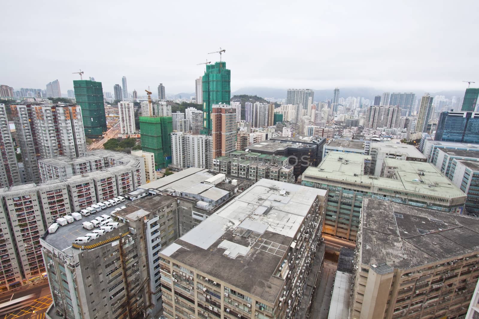 Hong Kong downtown at morning