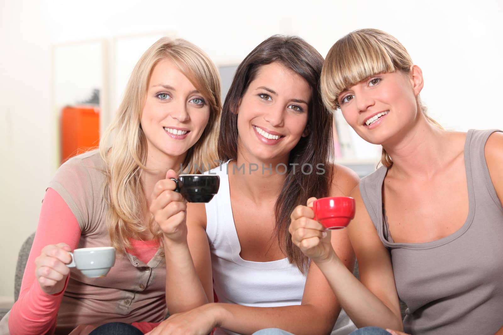 Girls drinking coffee