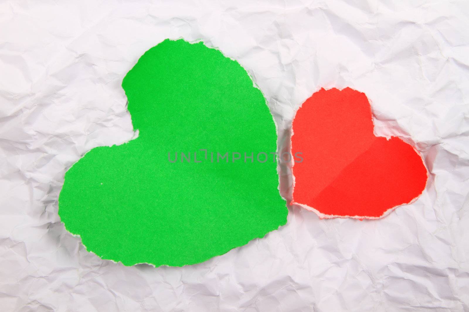 Creative simple background on Valentine' s Day
