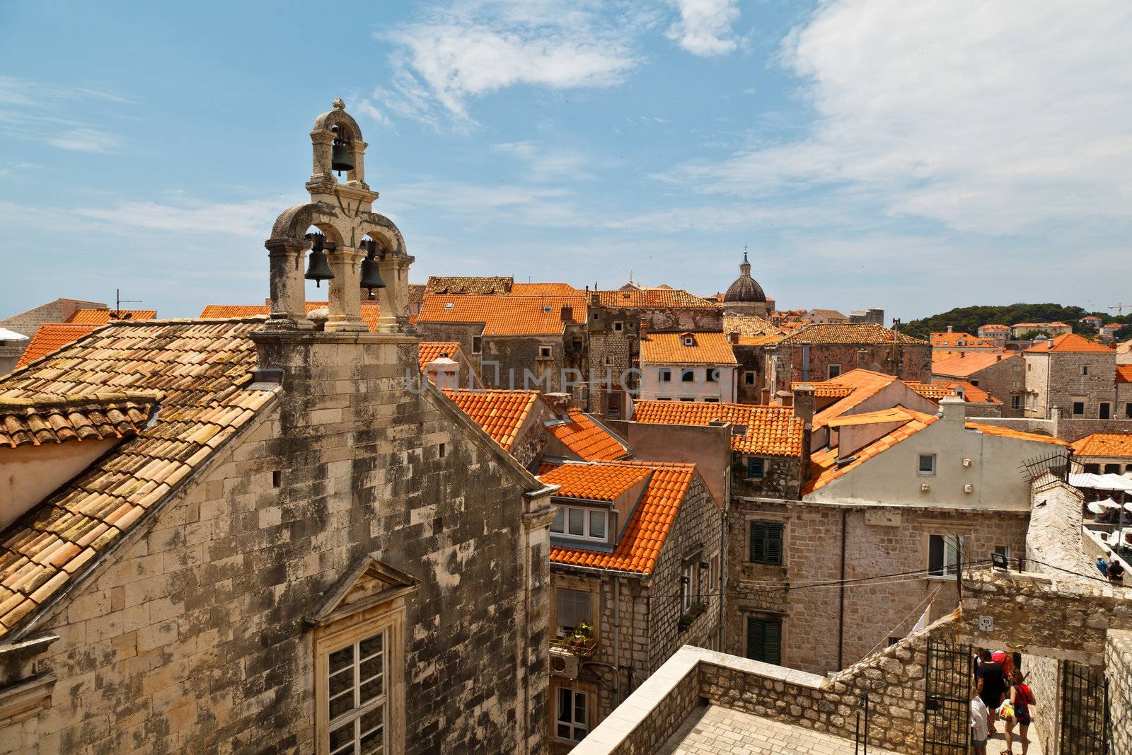 View of Dubrovnik Rooftops from the City Walls, Croatia