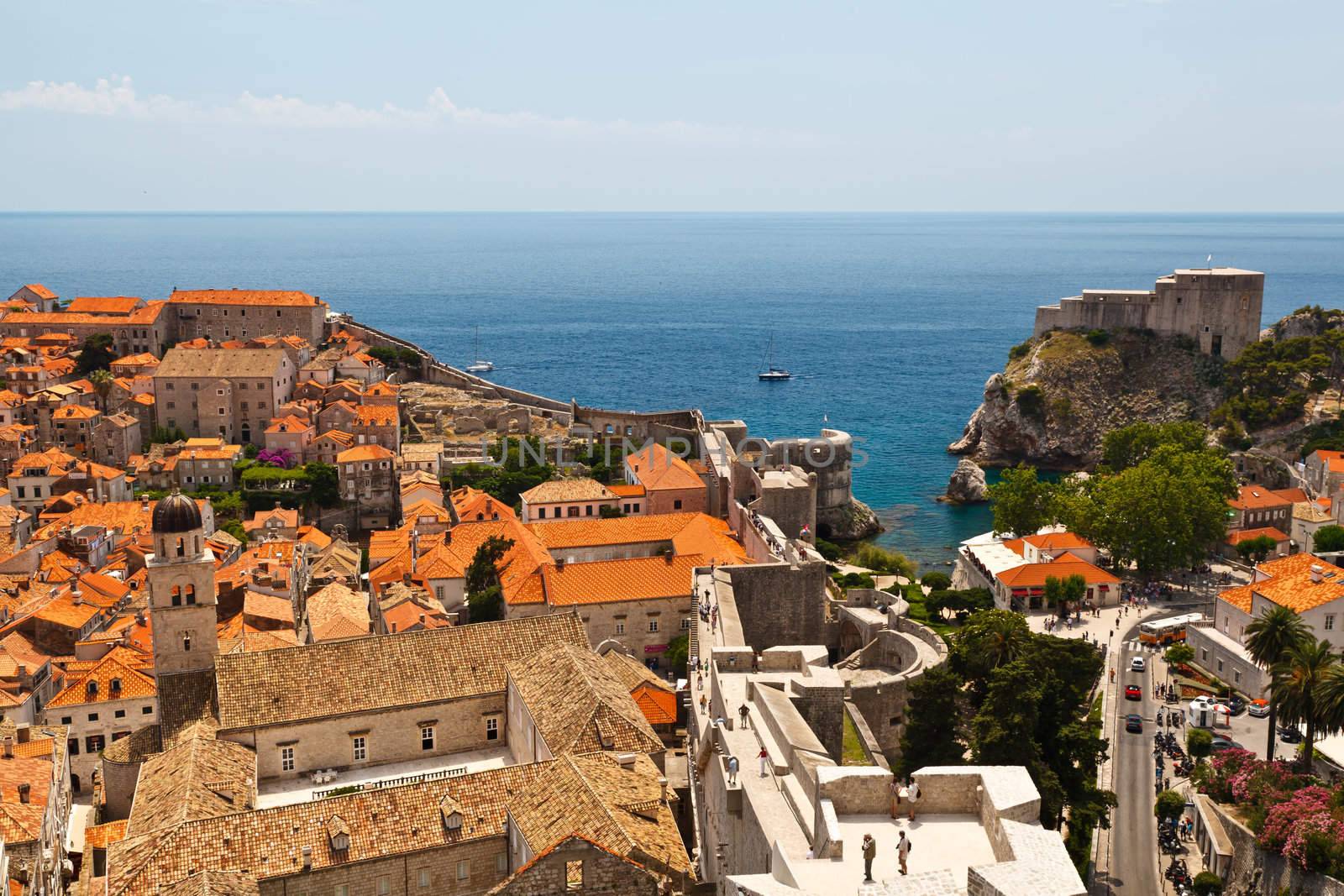 Panorama of Dubrovnik from the City Walls, Croatia