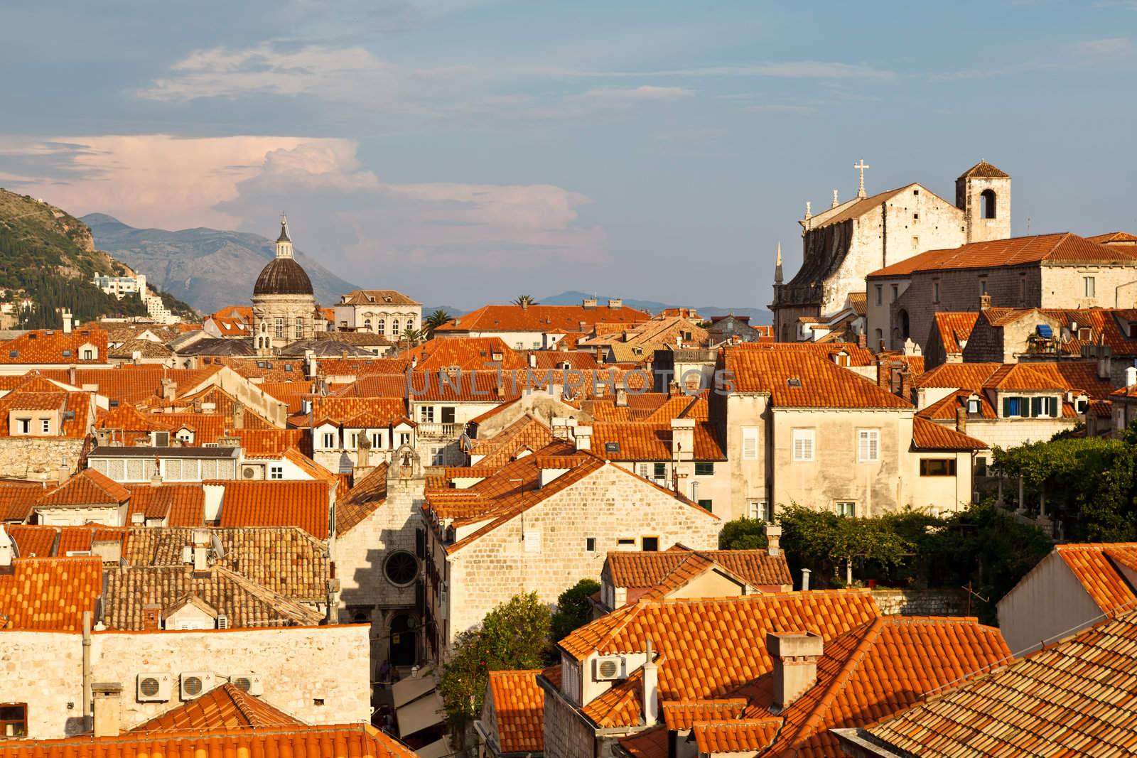 View of Dubrovnik Rooftops from the City Walls, Croatia