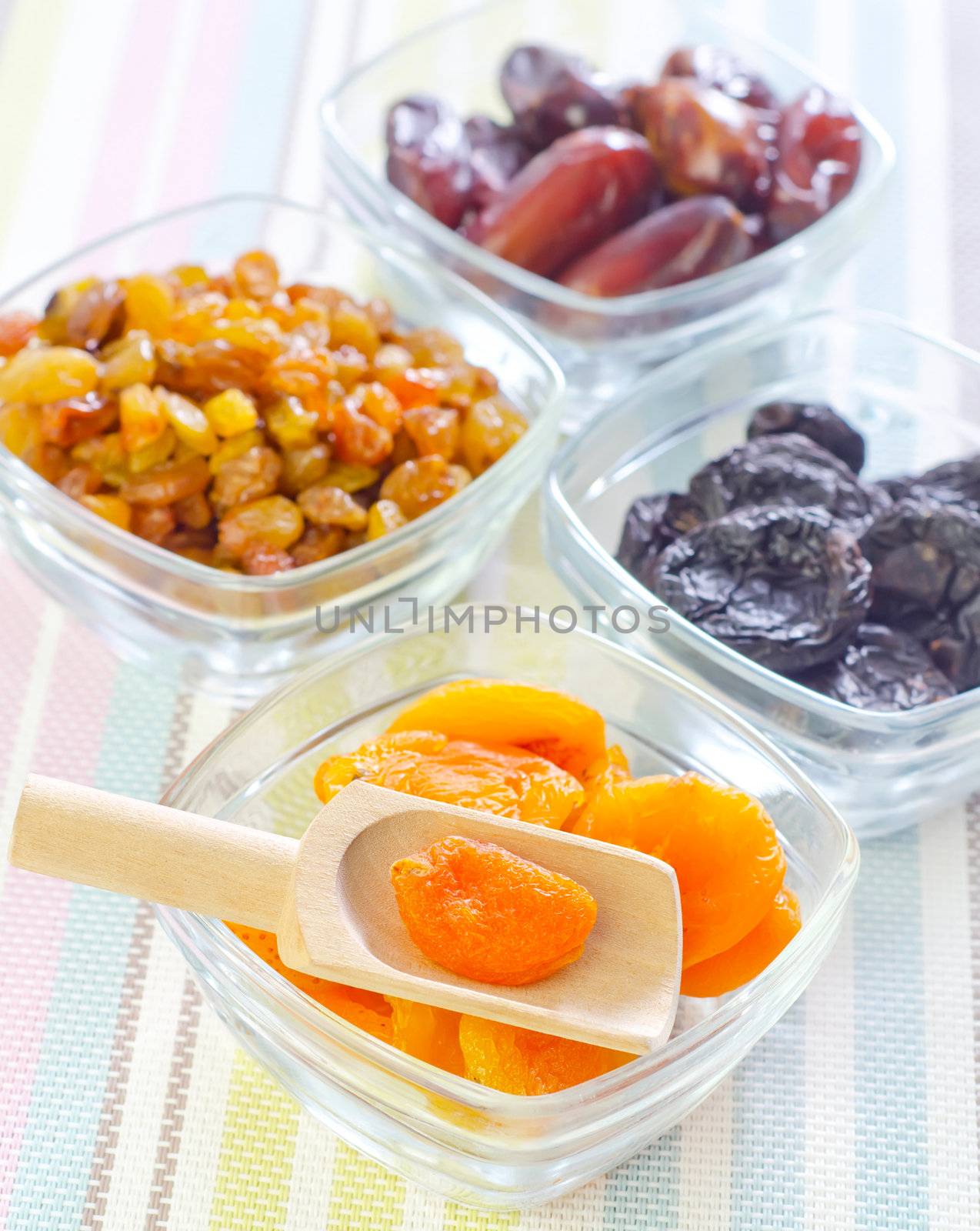 dried apricots, raisins and dates