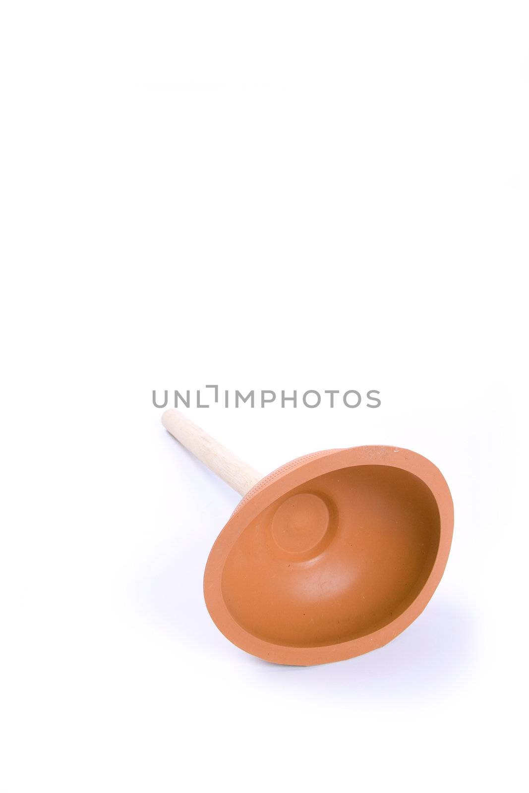 Big rubber plunger isolated on white background