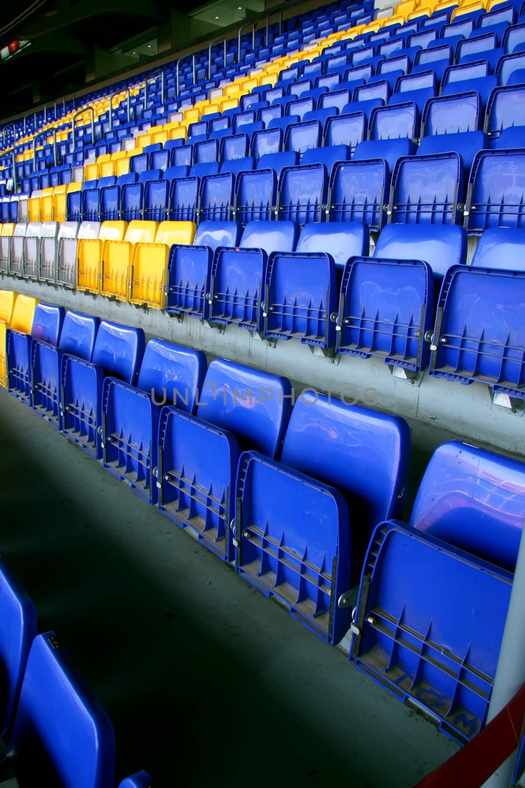 Empty stadium seats on FC Barcelona
