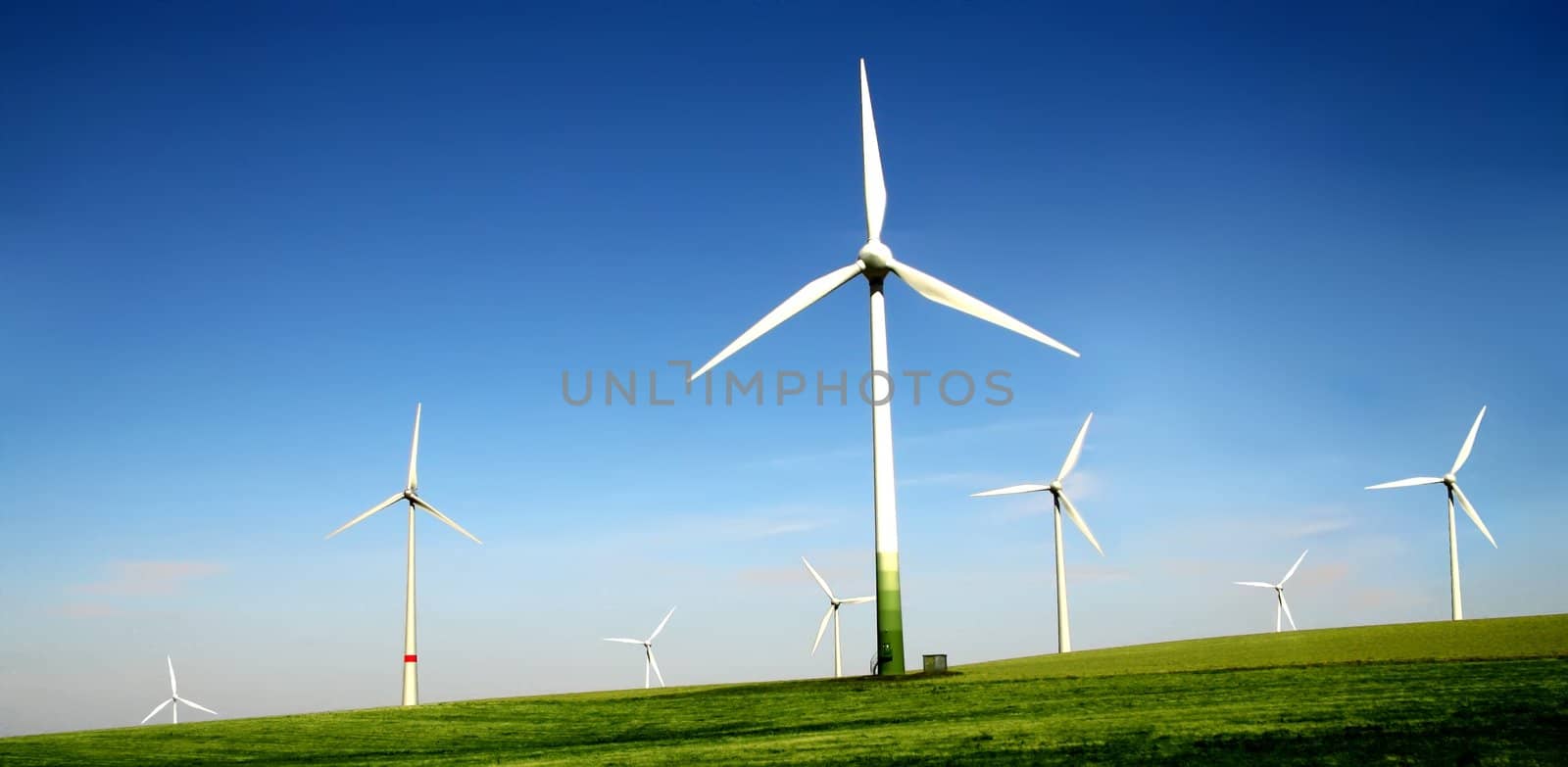 Wind turbines farm by rachwal