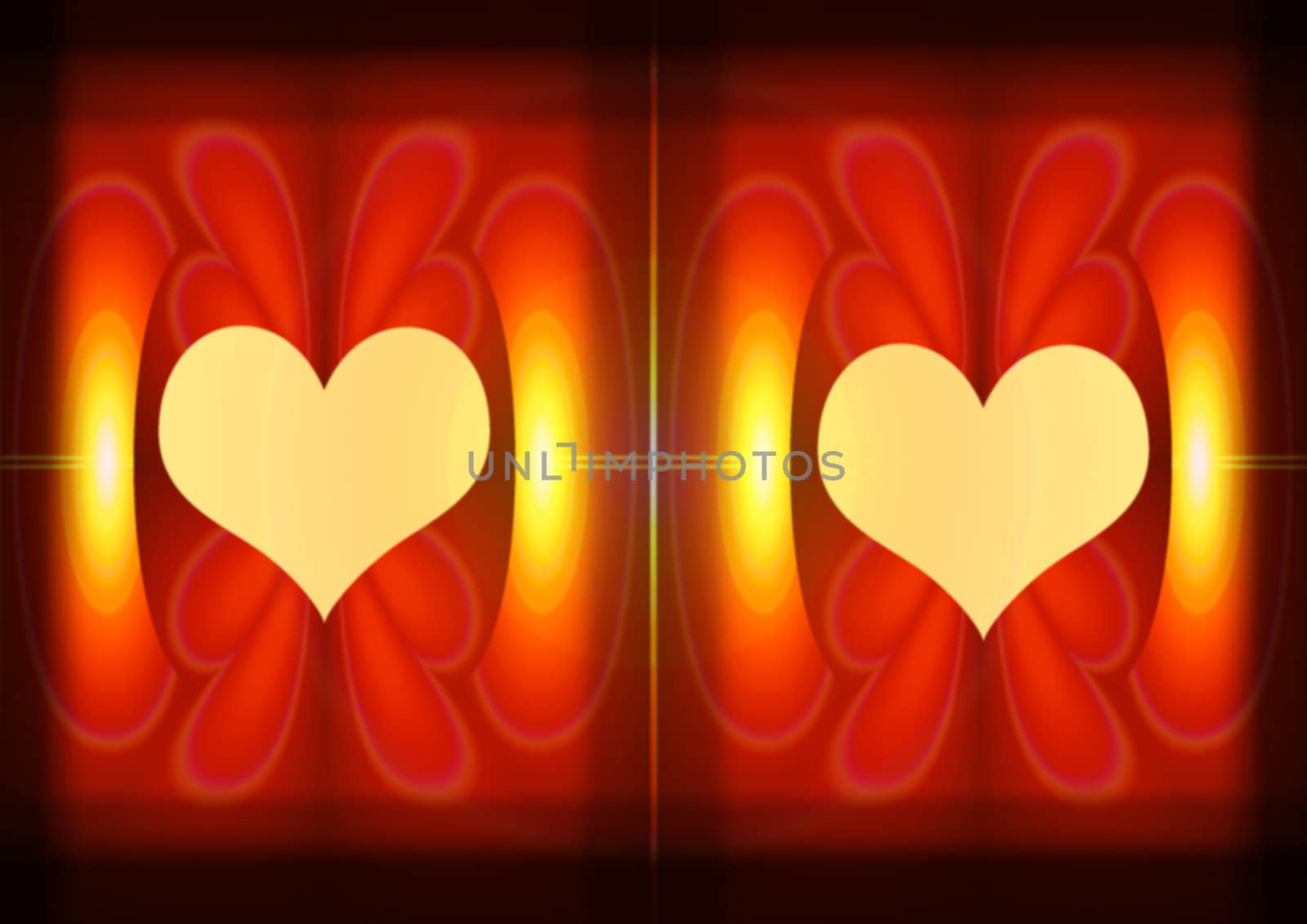 abstract image of a pair of loving hearts