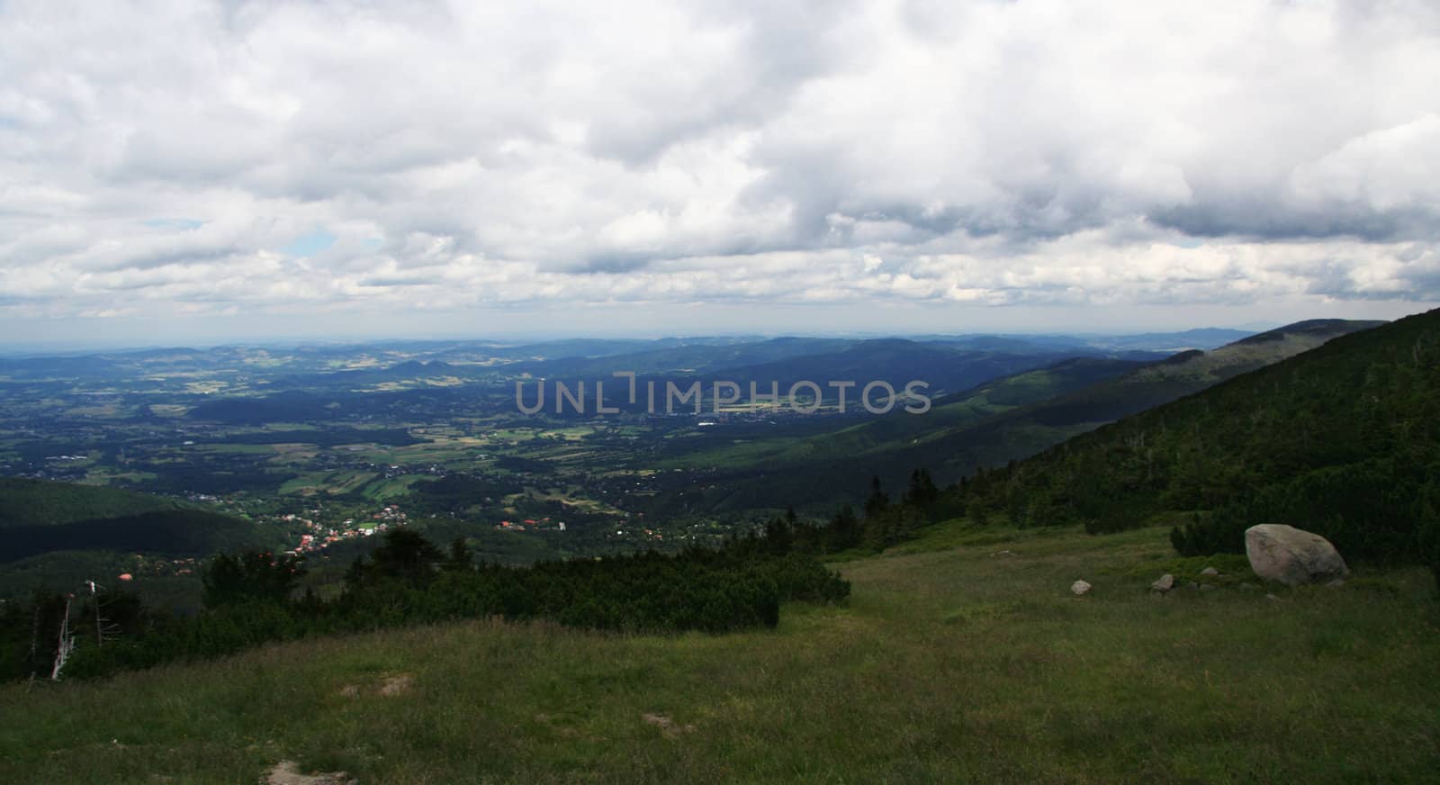 View on the alpine village