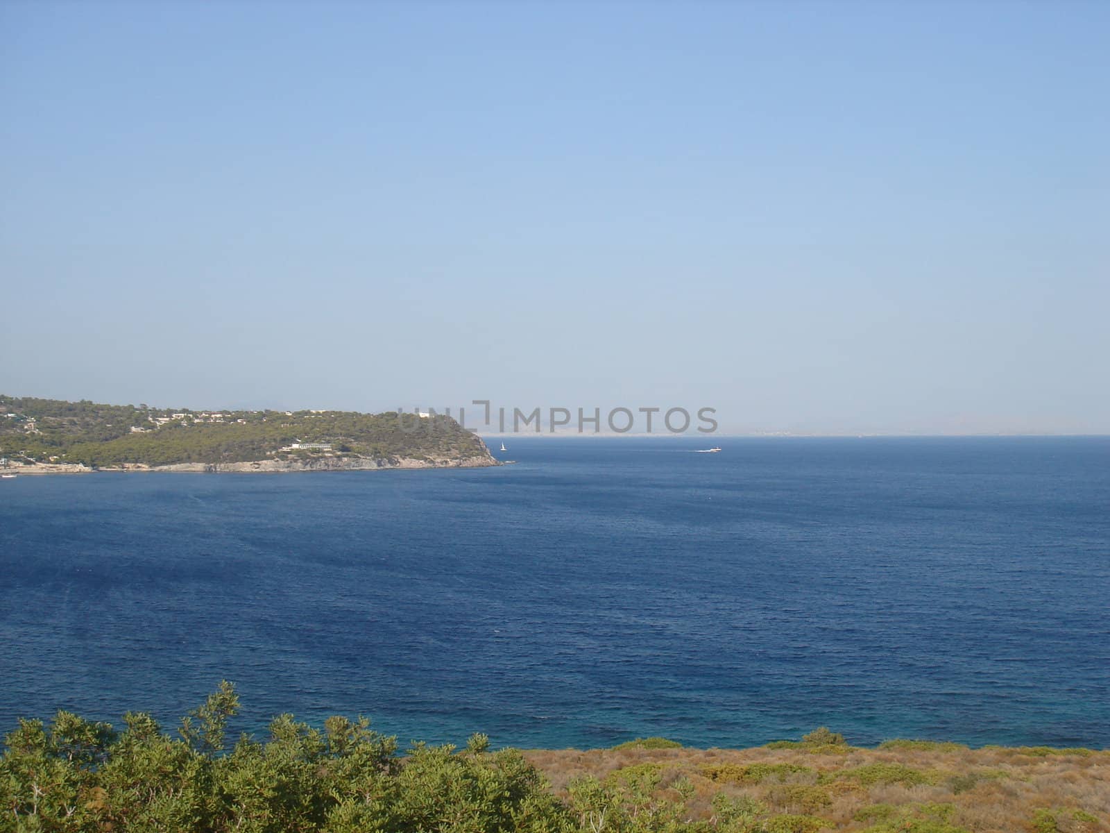 Sea view from high shore                              