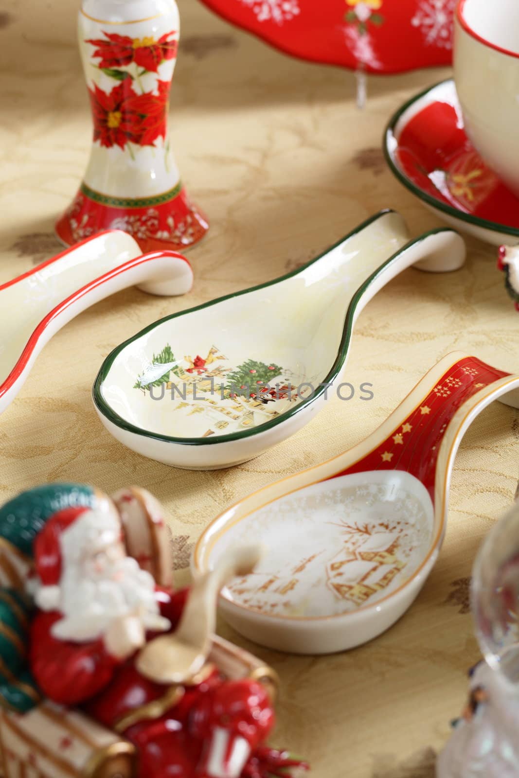 dishes and toys on table by fiphoto