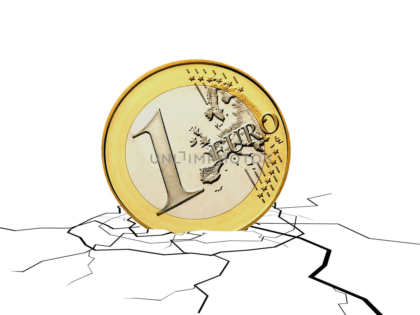 falling euro coin by marinini