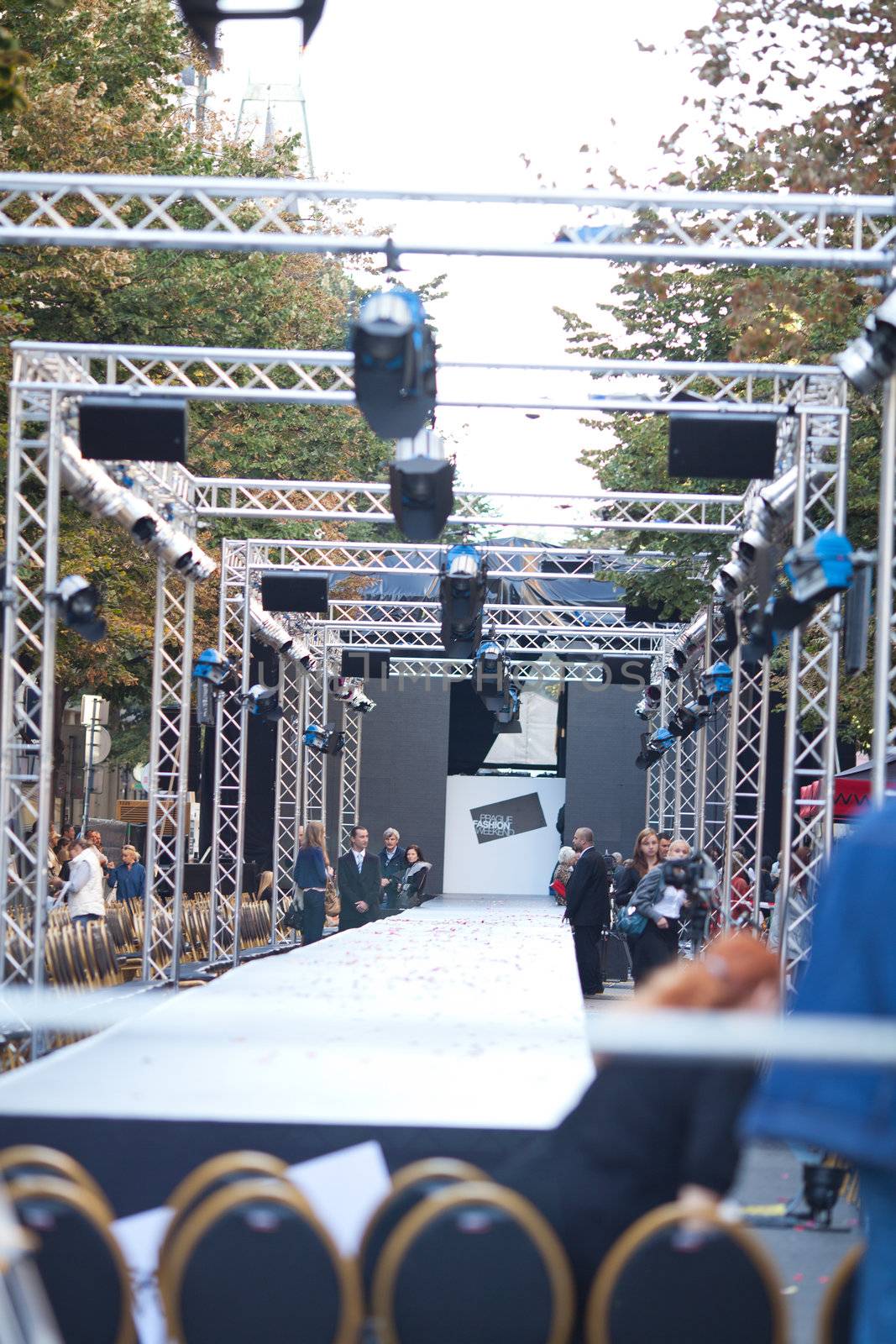 PRAGUE-SEPTEMBER 24: A Podium of  the Prague Fashion Weekend on  by jannyjus