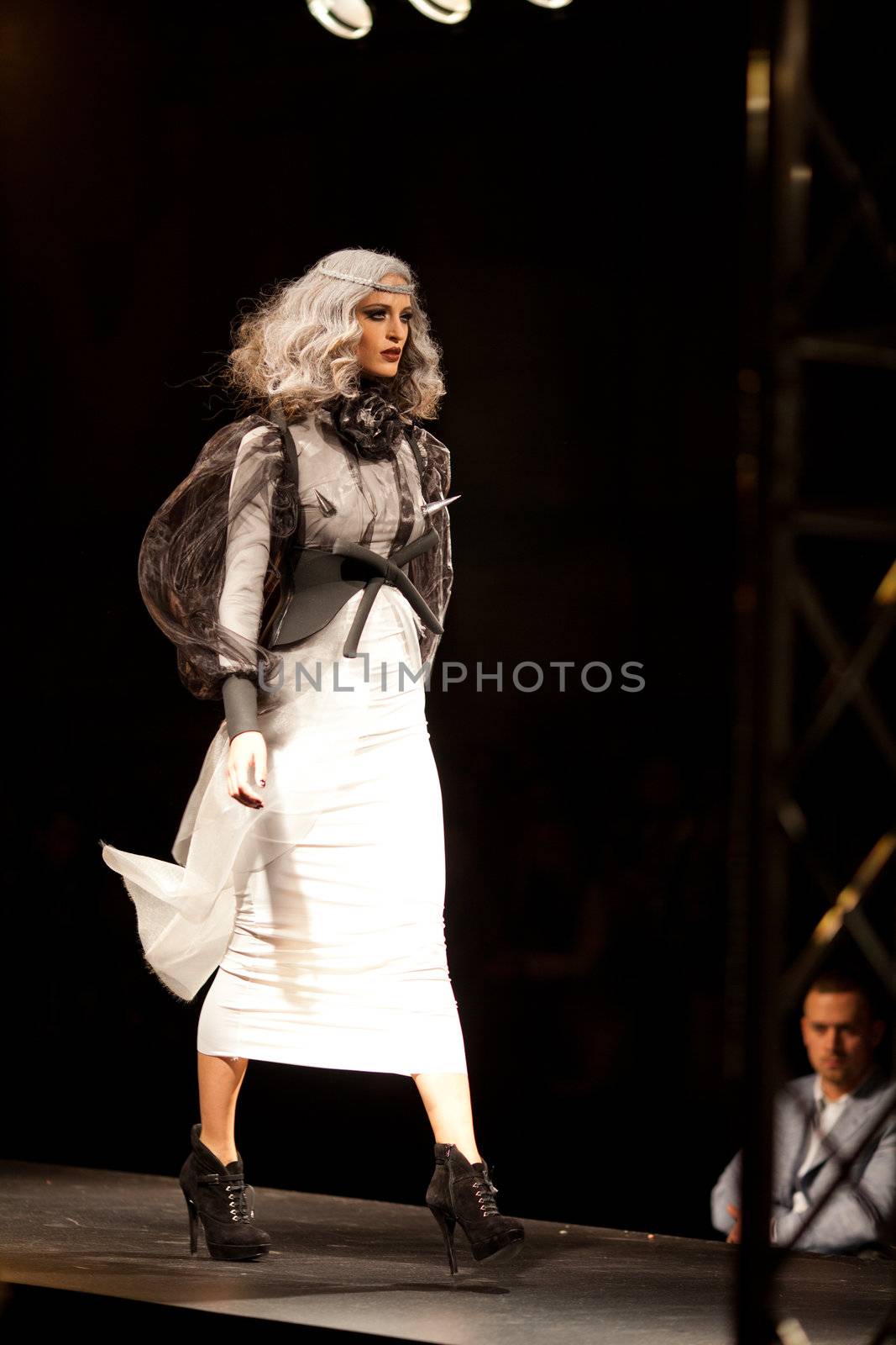 PRAGUE-SEPTEMBER 24: A model walks the runway during the 2011 au by jannyjus
