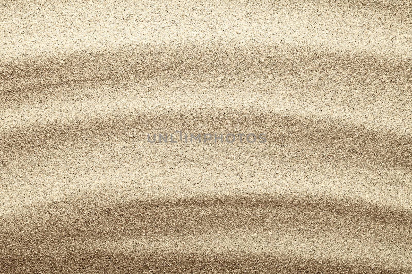 Sandy beach background. Sand texture. Top view