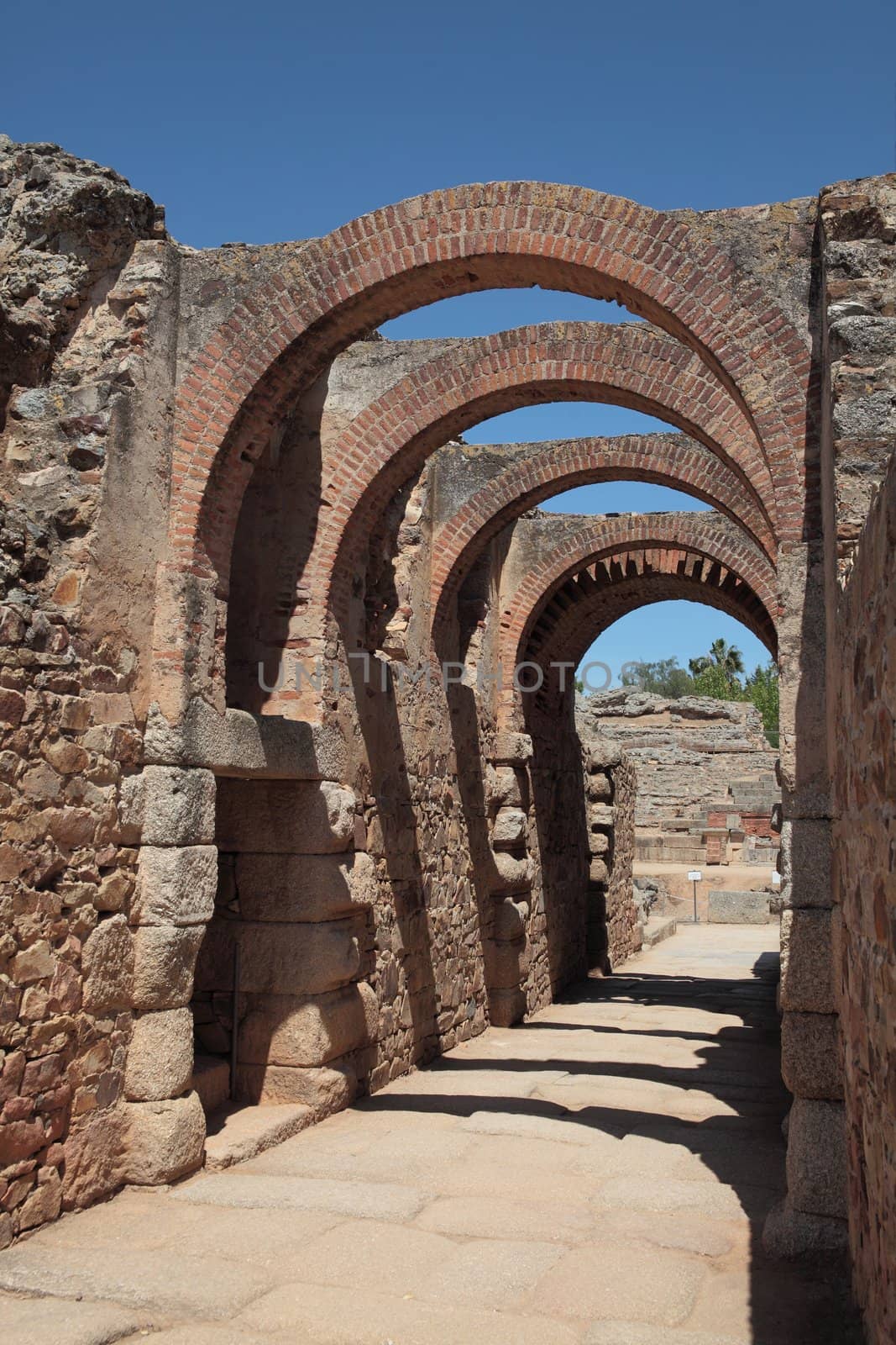 Picture of an ancient arches romans in Merida, Spain