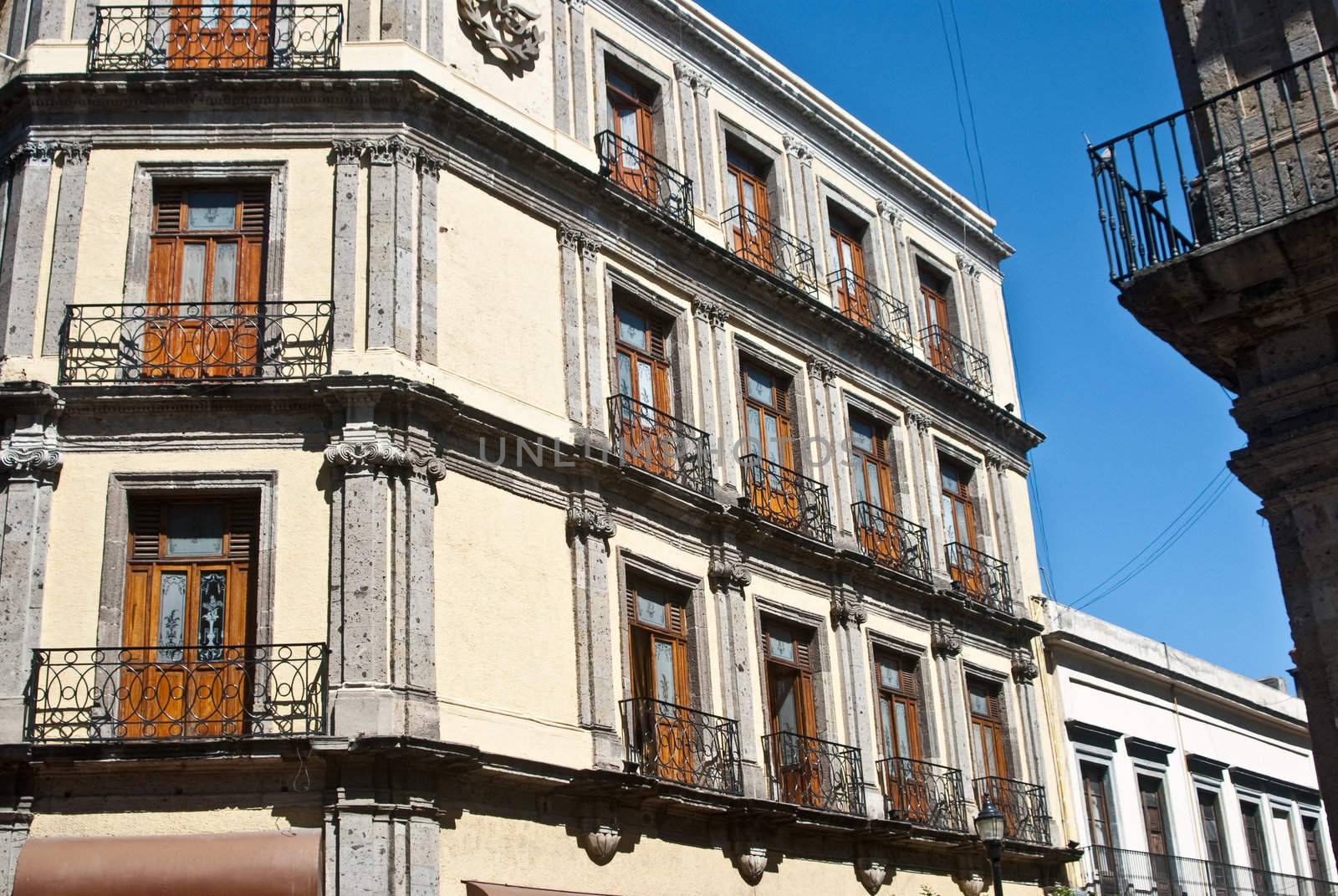 St. Francis Hotel is historic building from 15th century in Guadalajara, Mexico
