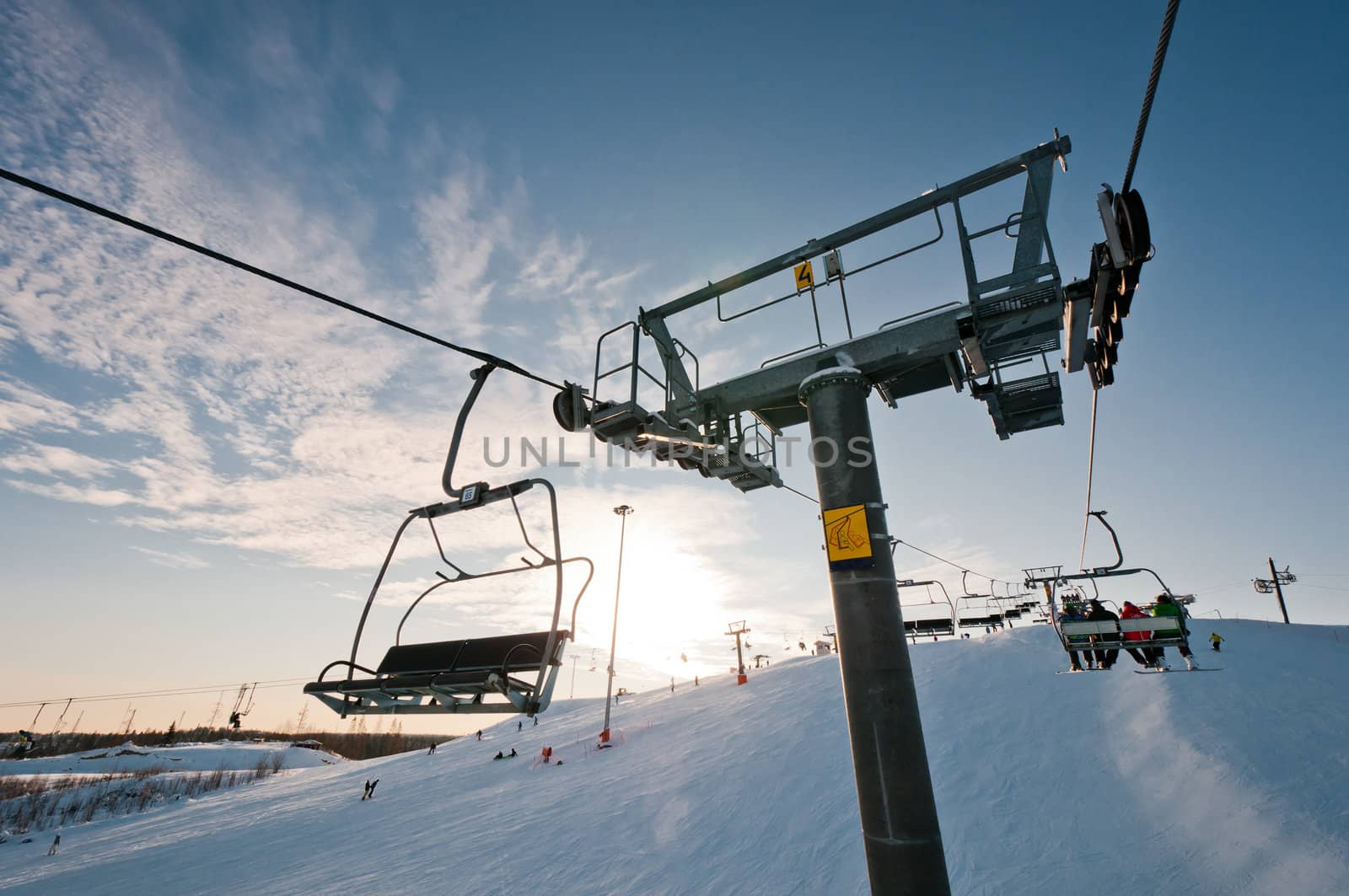 Ski-lift support on ski resort by dmitryelagin