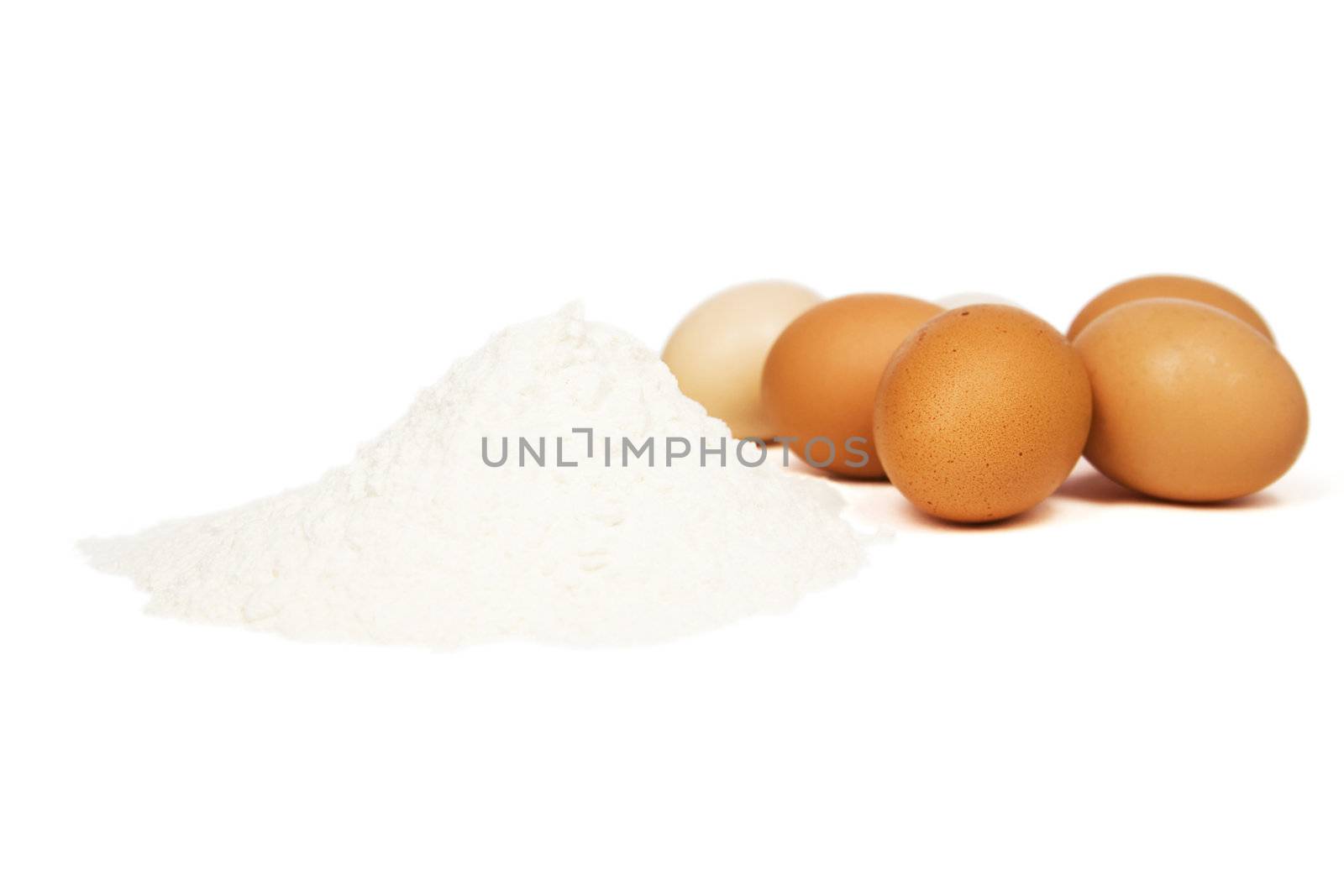Flour and eggs for the dough by Serp