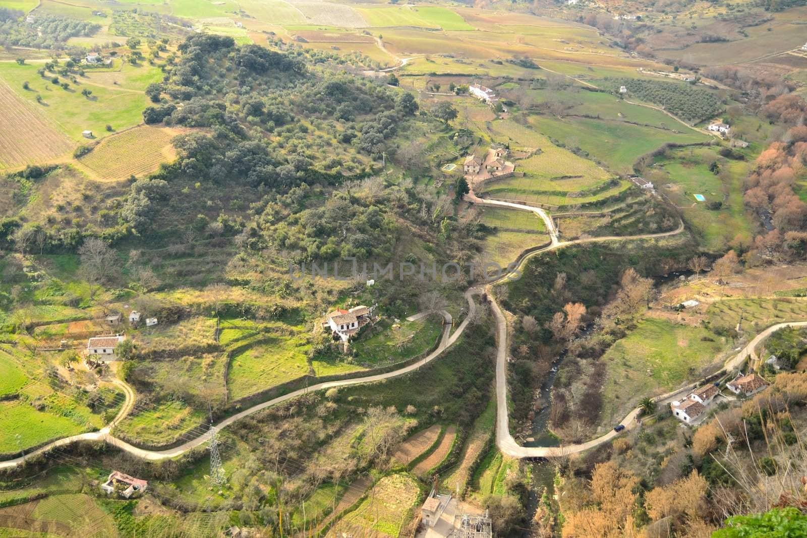 view of the valley near the city Ronda