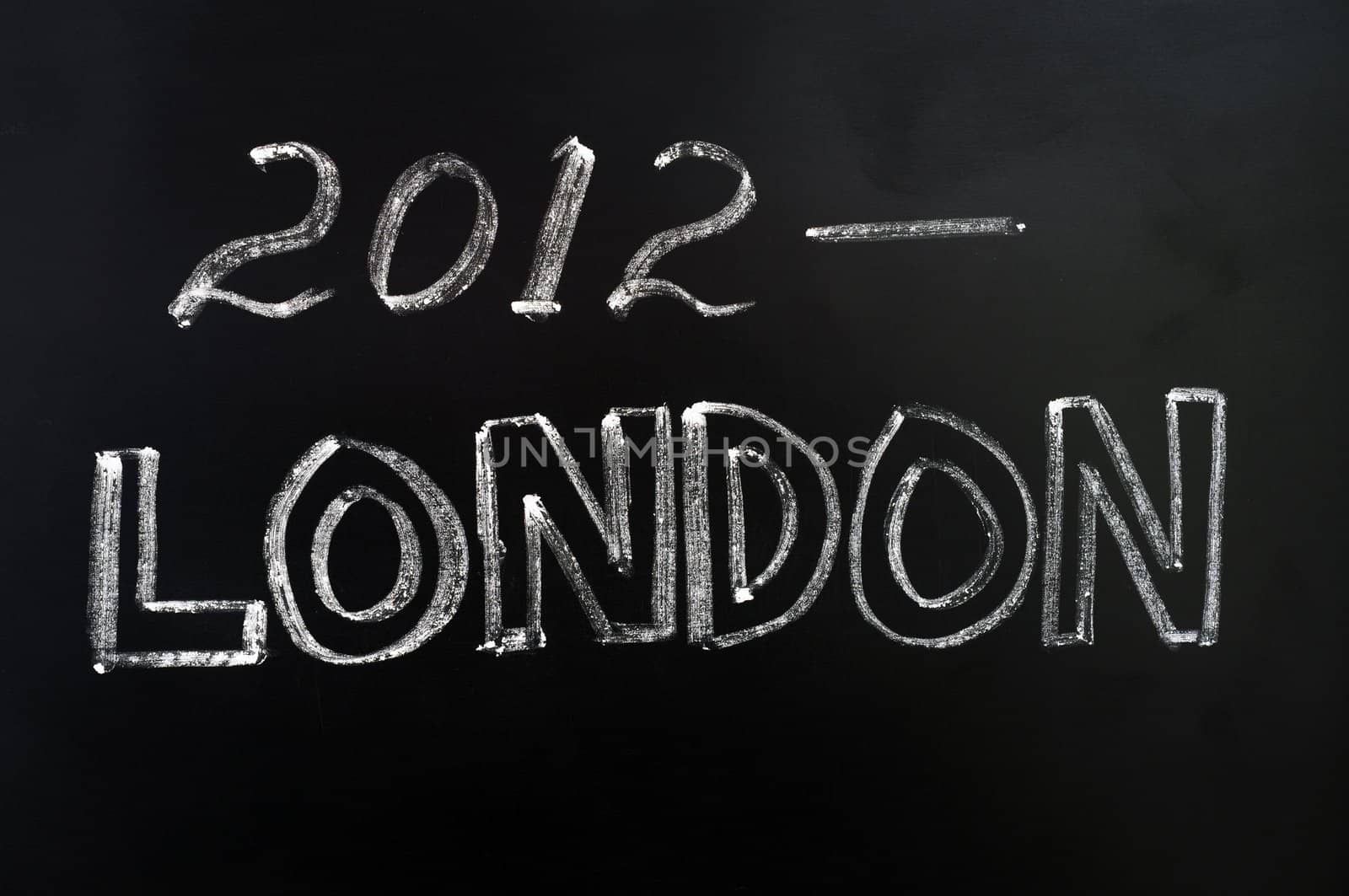 London 2012 Olympic Games - Text written on a blackboard