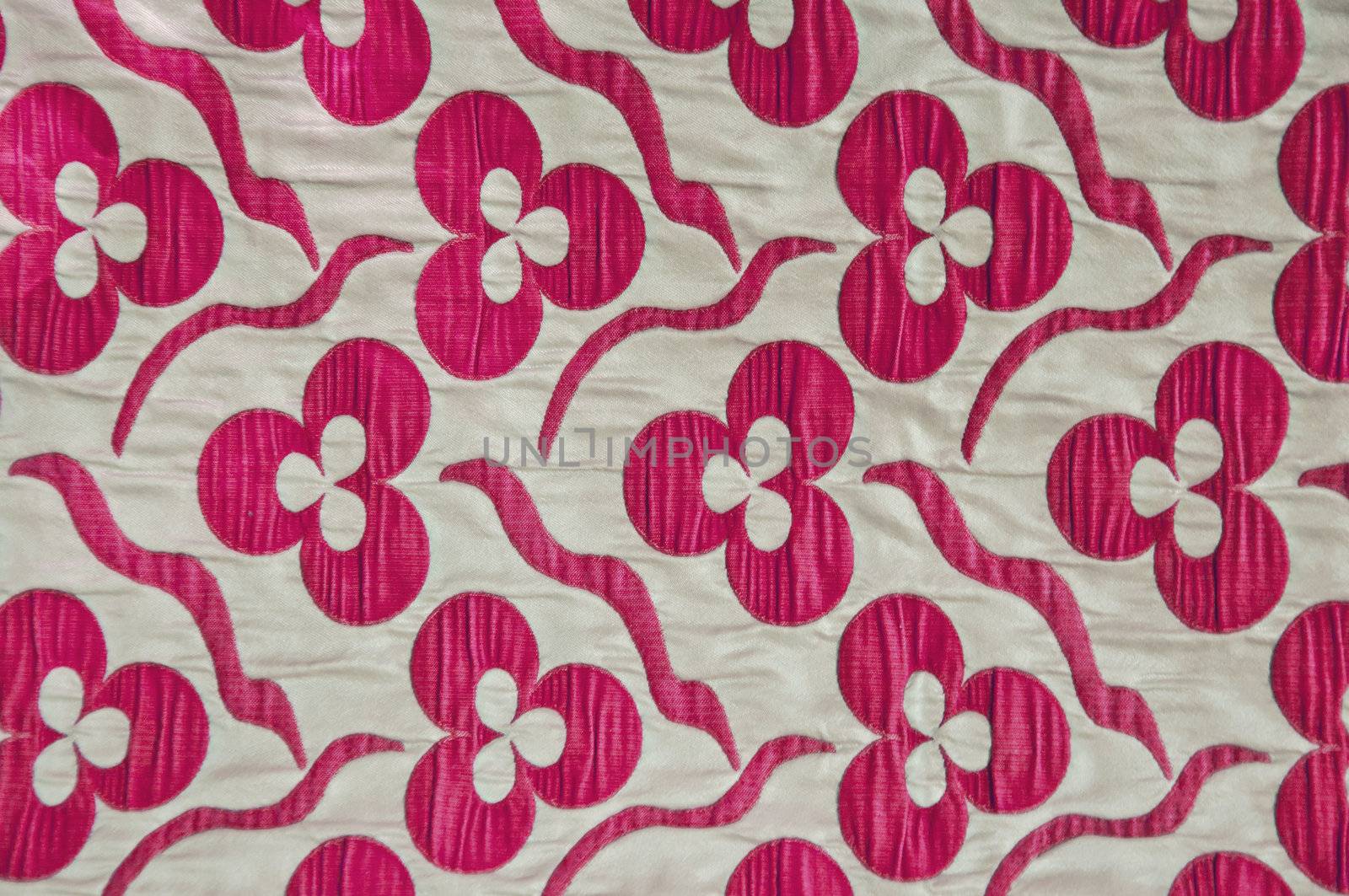 Detail from Turkish fabric with traditional floral designs