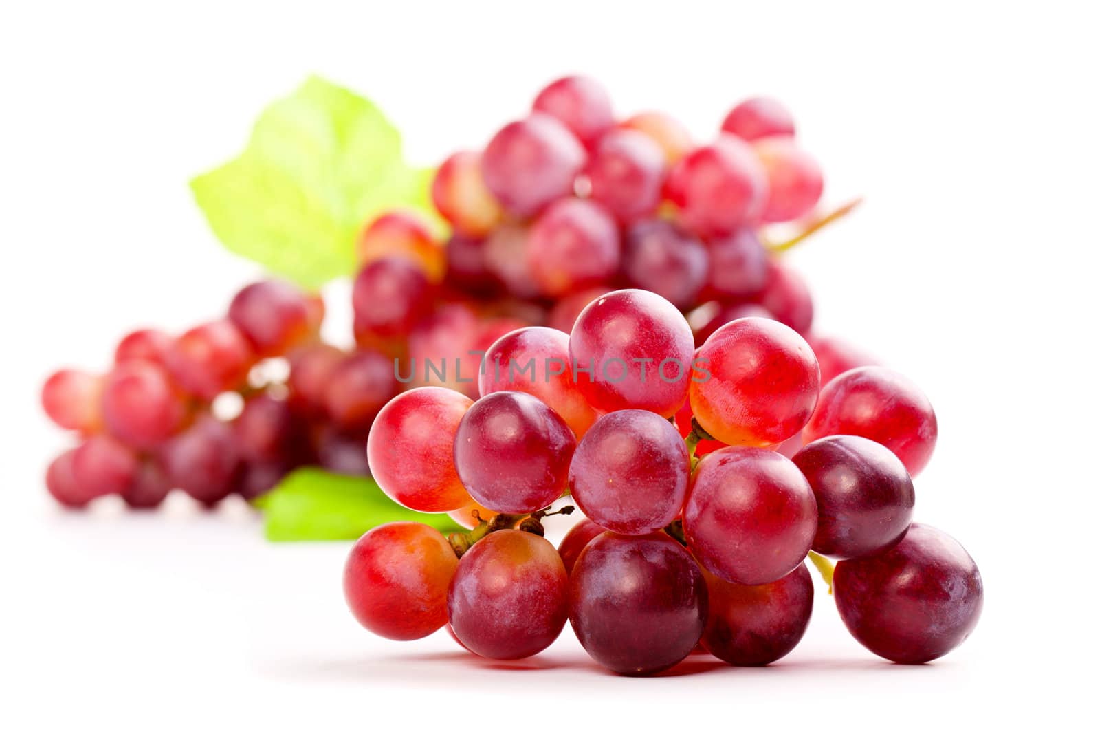 red grape, isolated on white background.  by motorolka