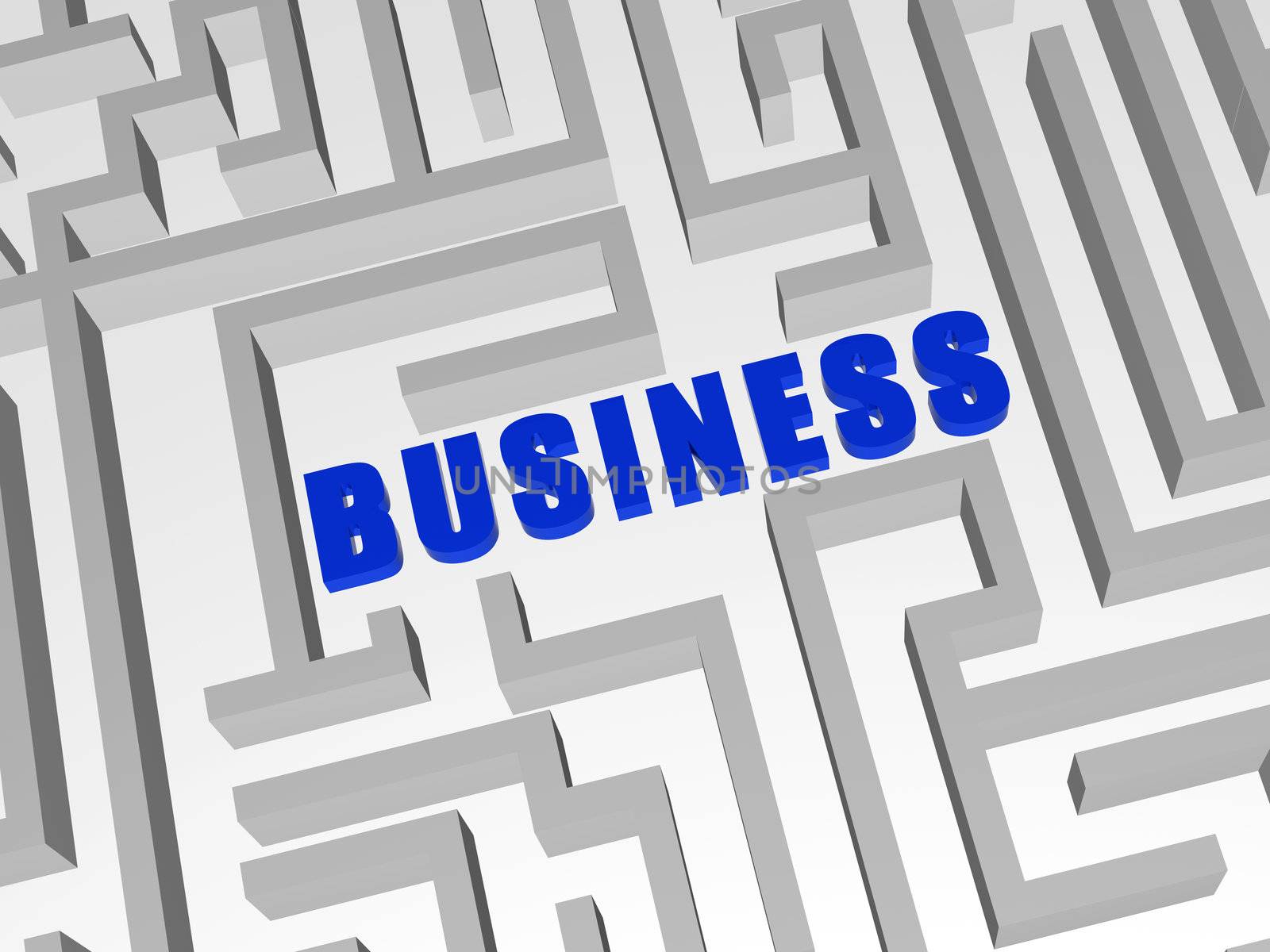 blue business in labyrinth by marinini