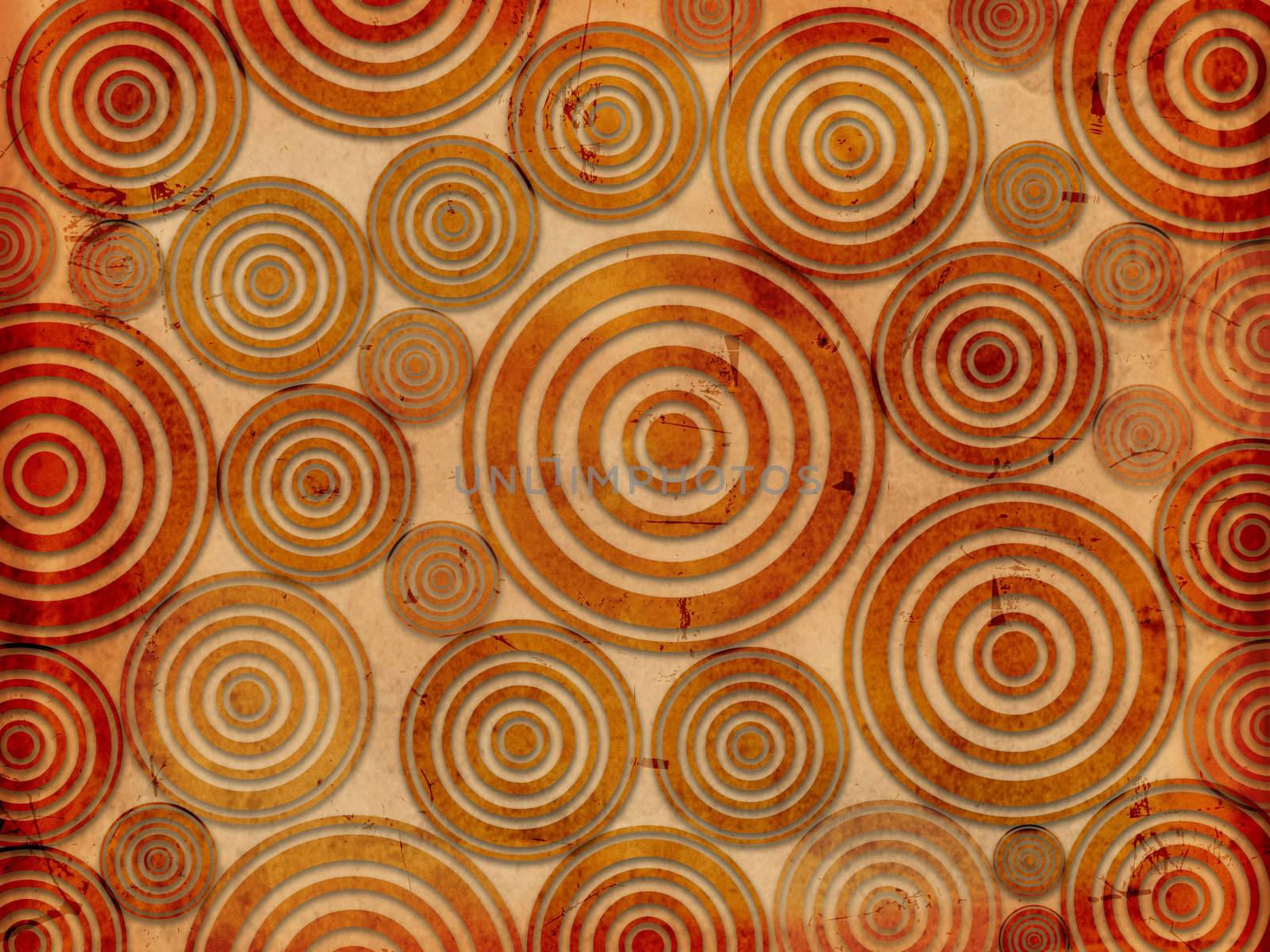 old paper background with circles like tree rings