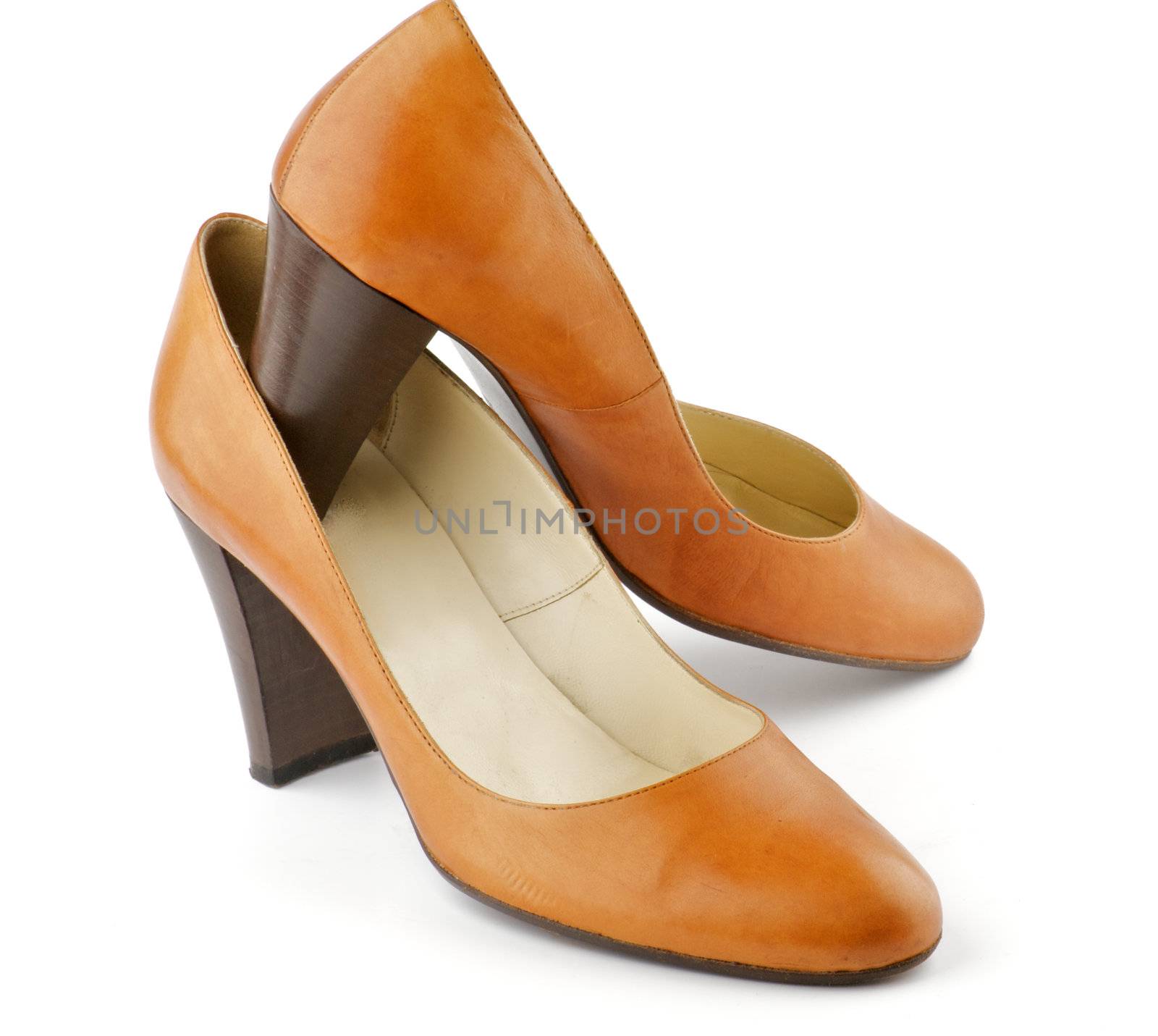 Ginger red color female shoes by zhekos