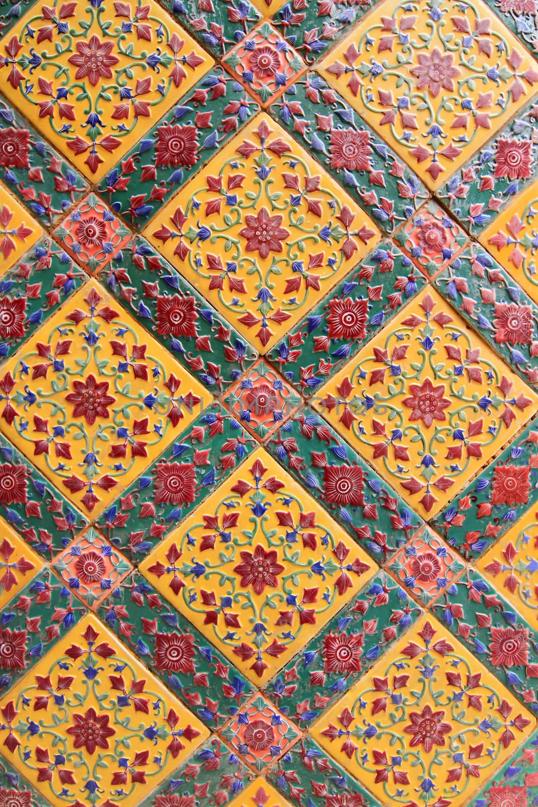 Thai art wall pattern for background