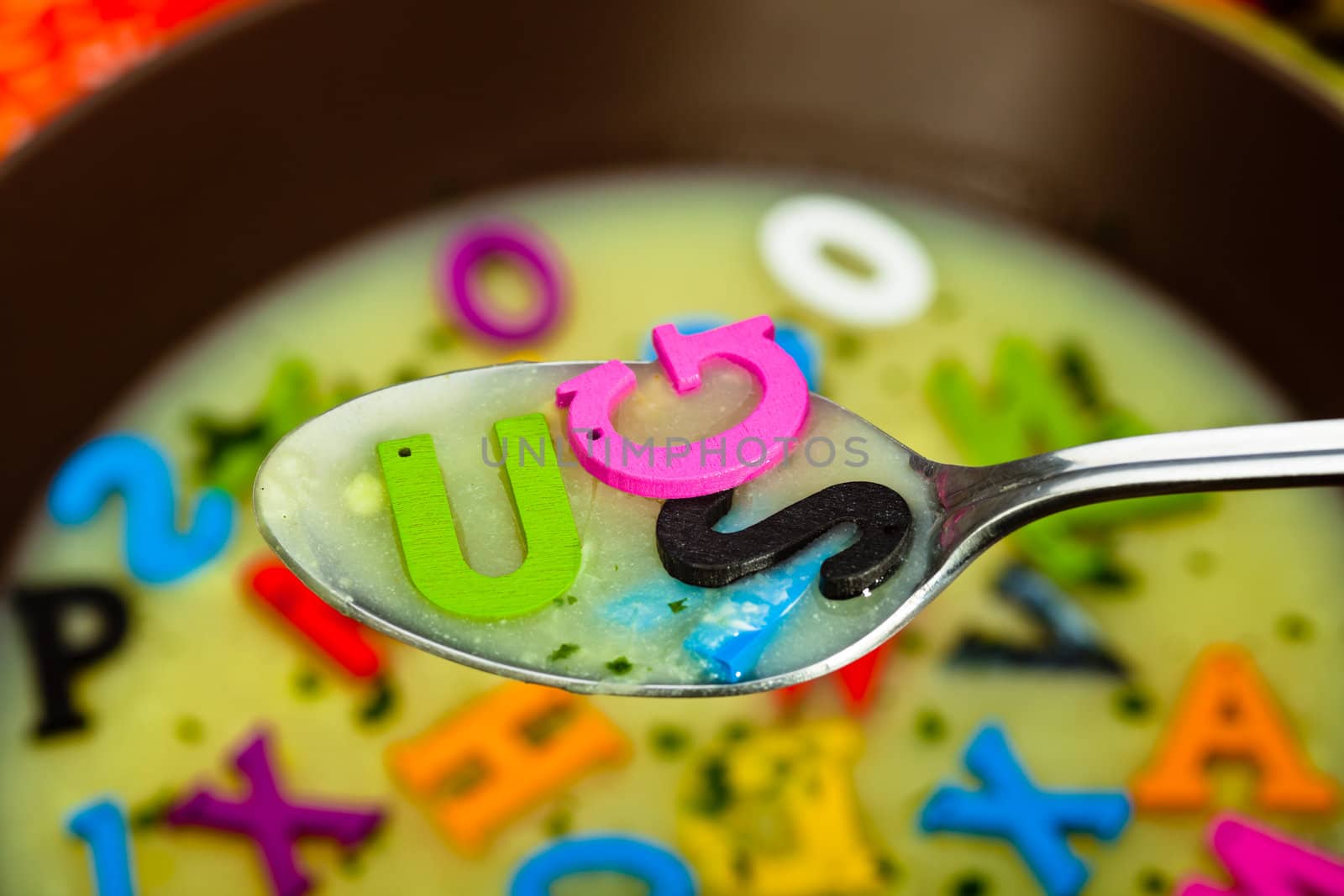 A hot- alphabet soup dish