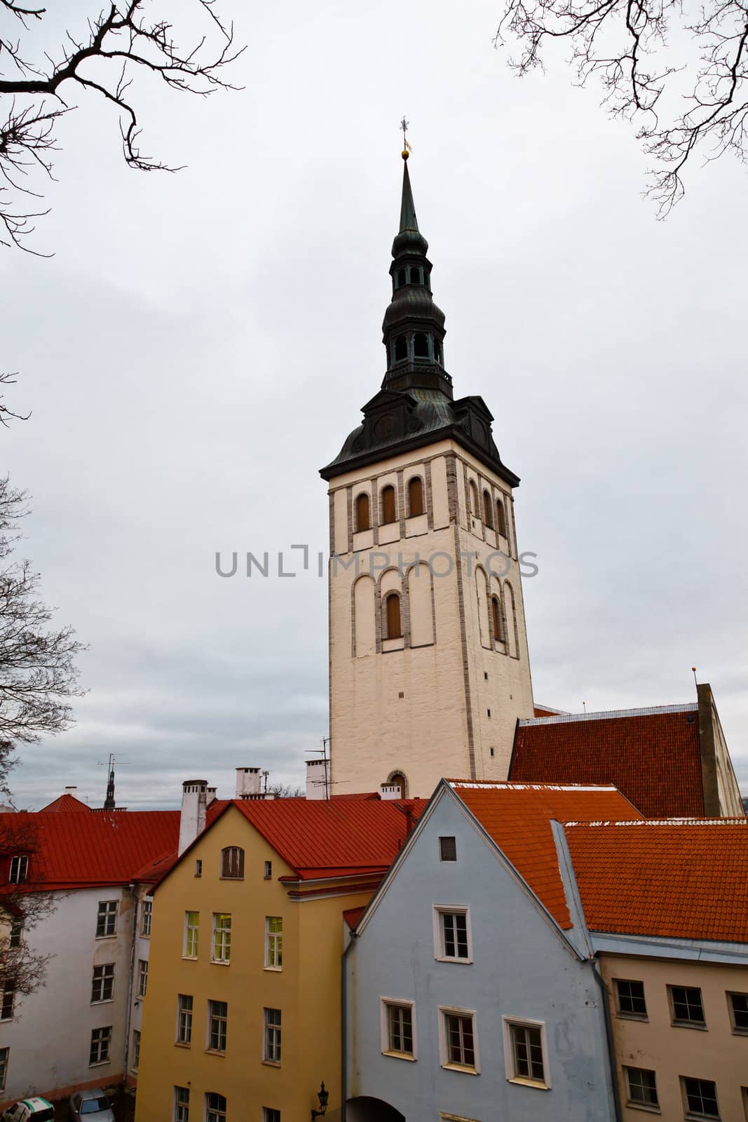 Saint Olaf Church in Old Tallinn, Estonia