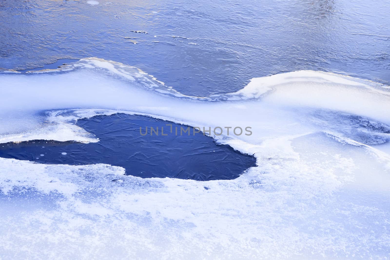 Frozen river surface by qiiip