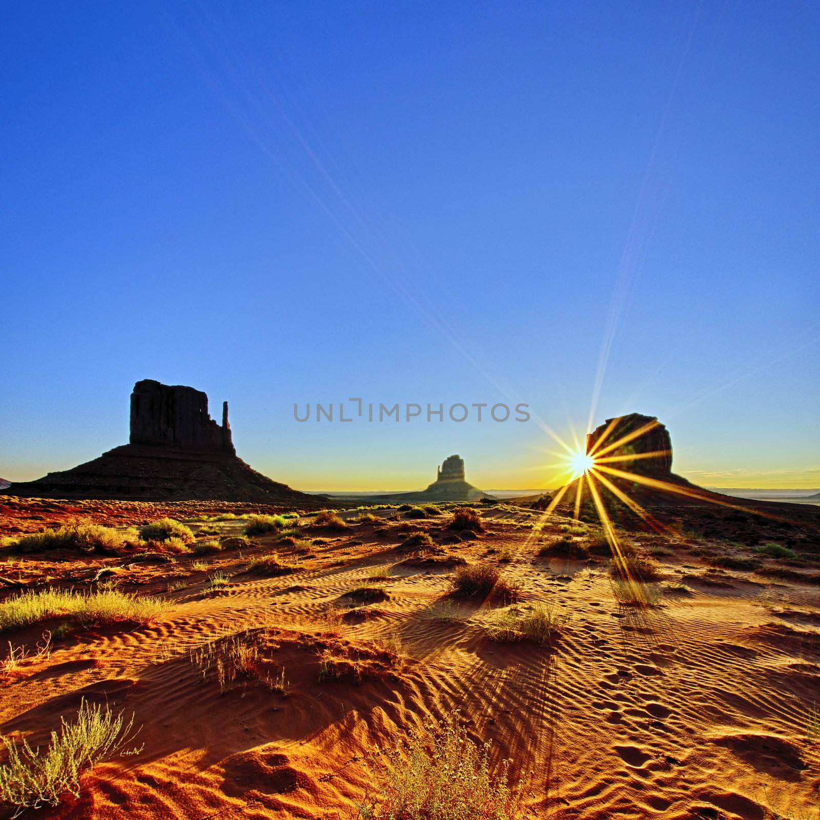 Monument Valley Tribal Park At Sunrise, Arizona 