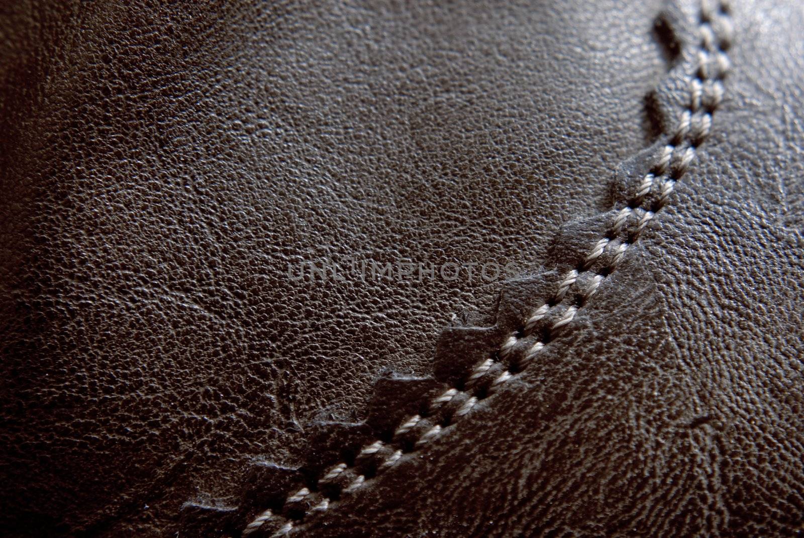 seam of leather 